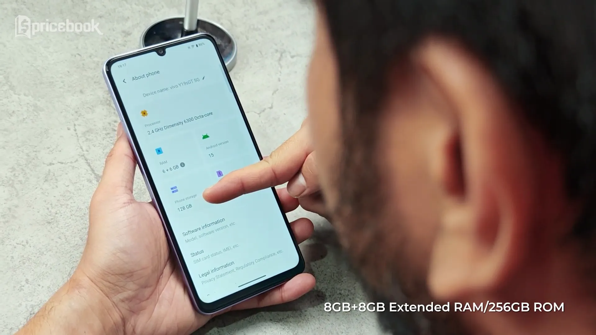 Performa Vivo Y19S GT 5G dengan chipset Dimensity 6300