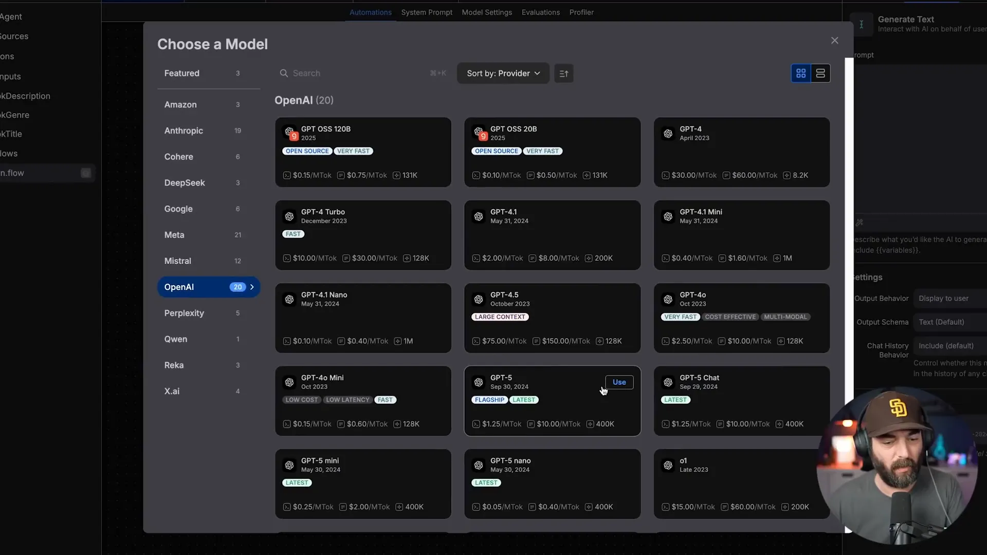 การเลือกโมเดลภาษาใน Mind Studio