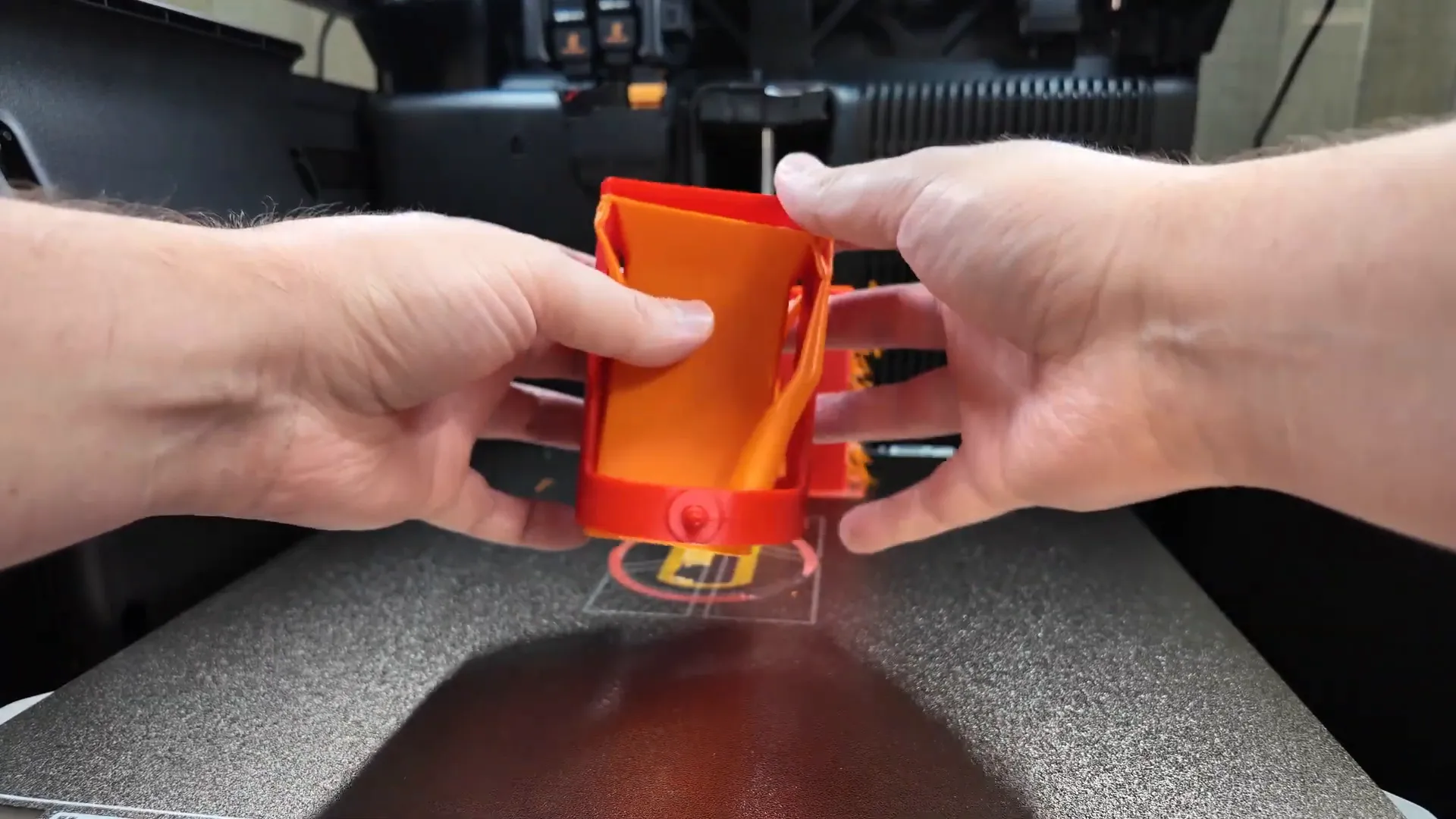 ABS print using HIPS support inside the heated chamber