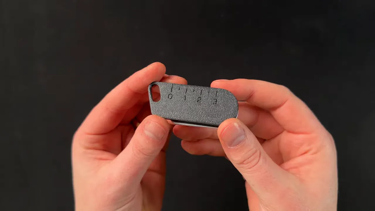 Front view of a small 3D printed snap-lid container