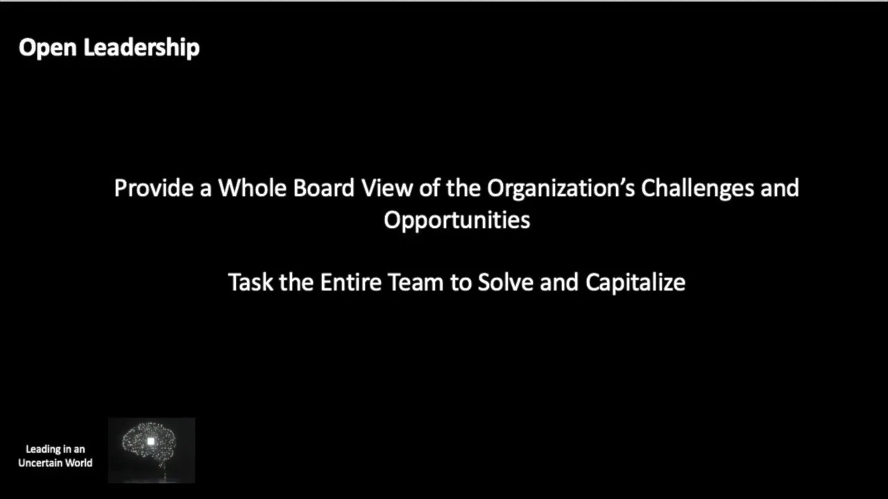 Open leadership and transparency