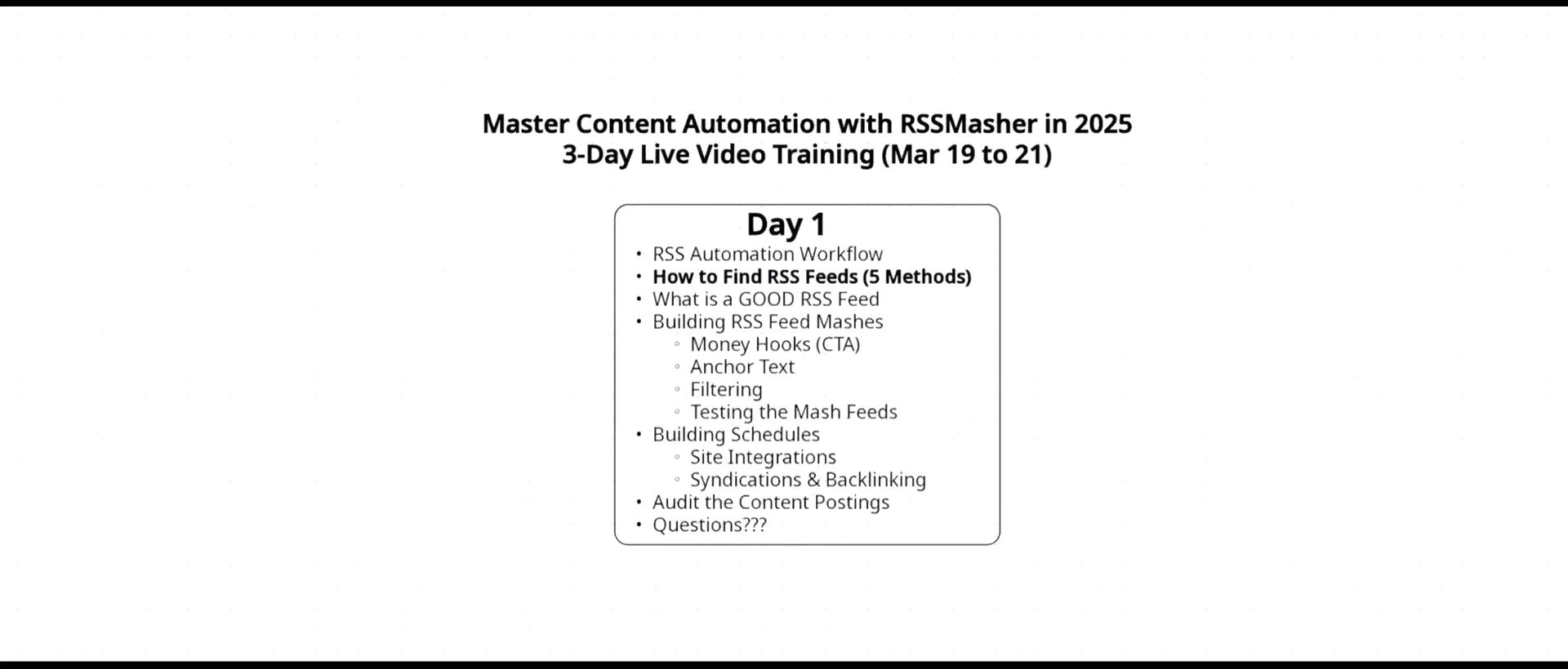 Automating Content with RSSMasher