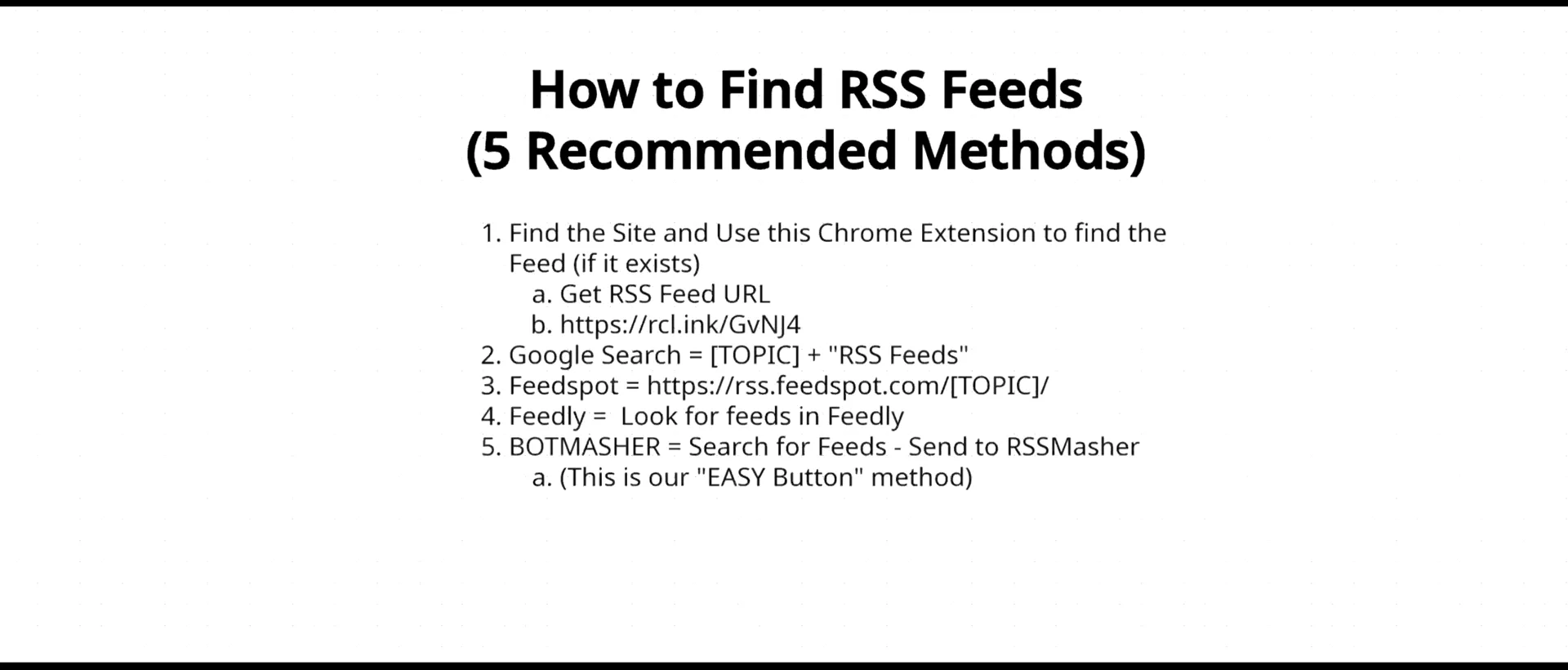 Finding RSS Feeds