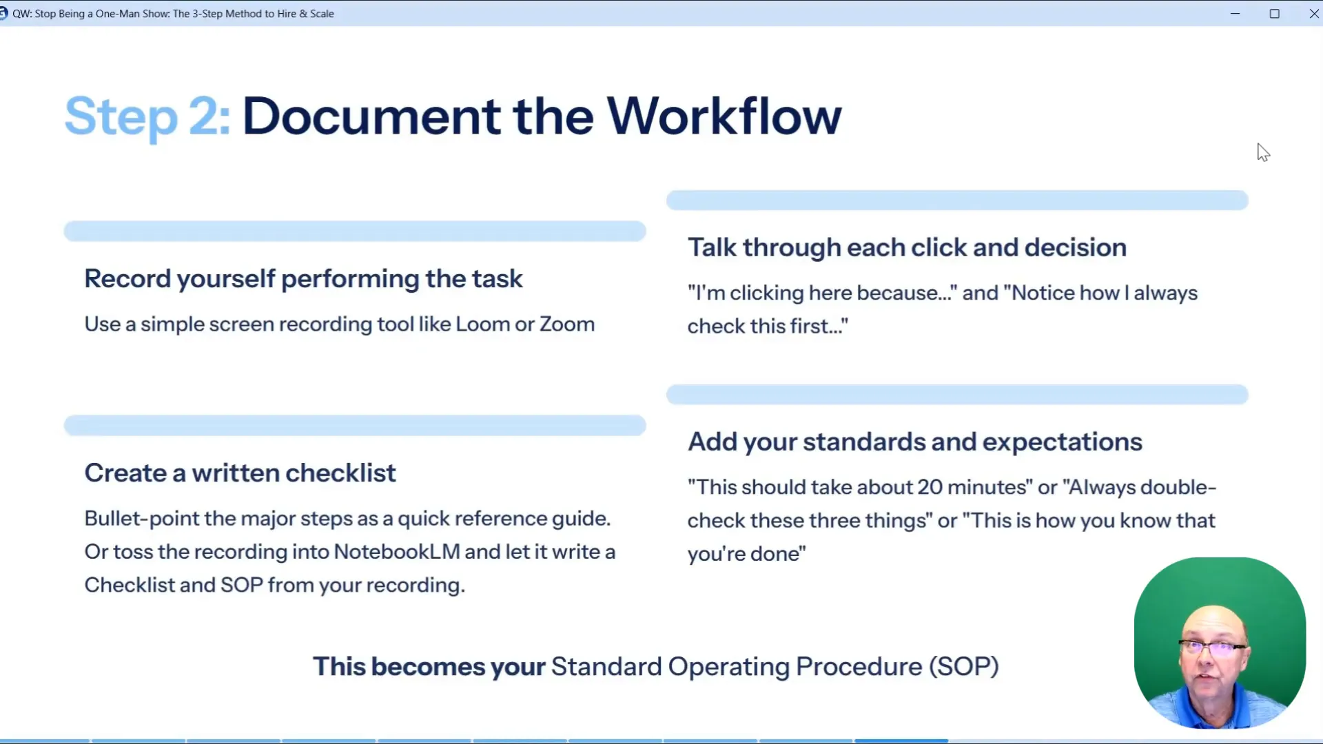 Recording workflow with Zoom — screen recording