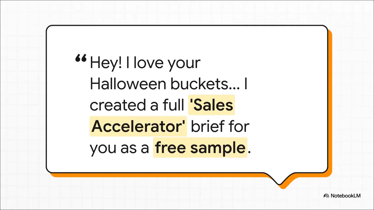 Example of short, friendly outreach message offering a free sample