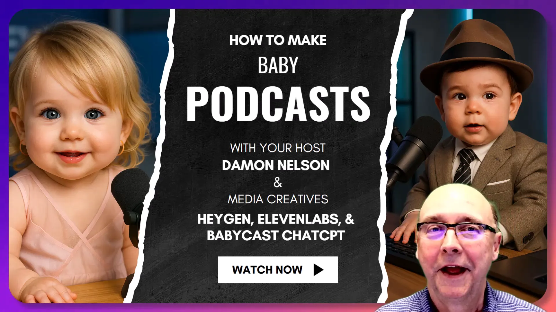 Featured image for the blog, "How to Create Viral Baby Podcaster Videos (ChatGPT + HeyGen Tutorial)"