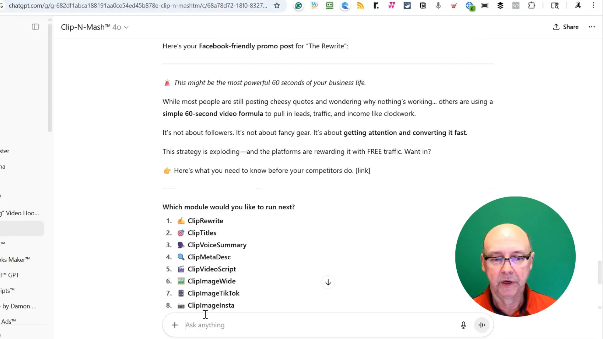 Final article packaging showing title, rewrite and CTA outputs