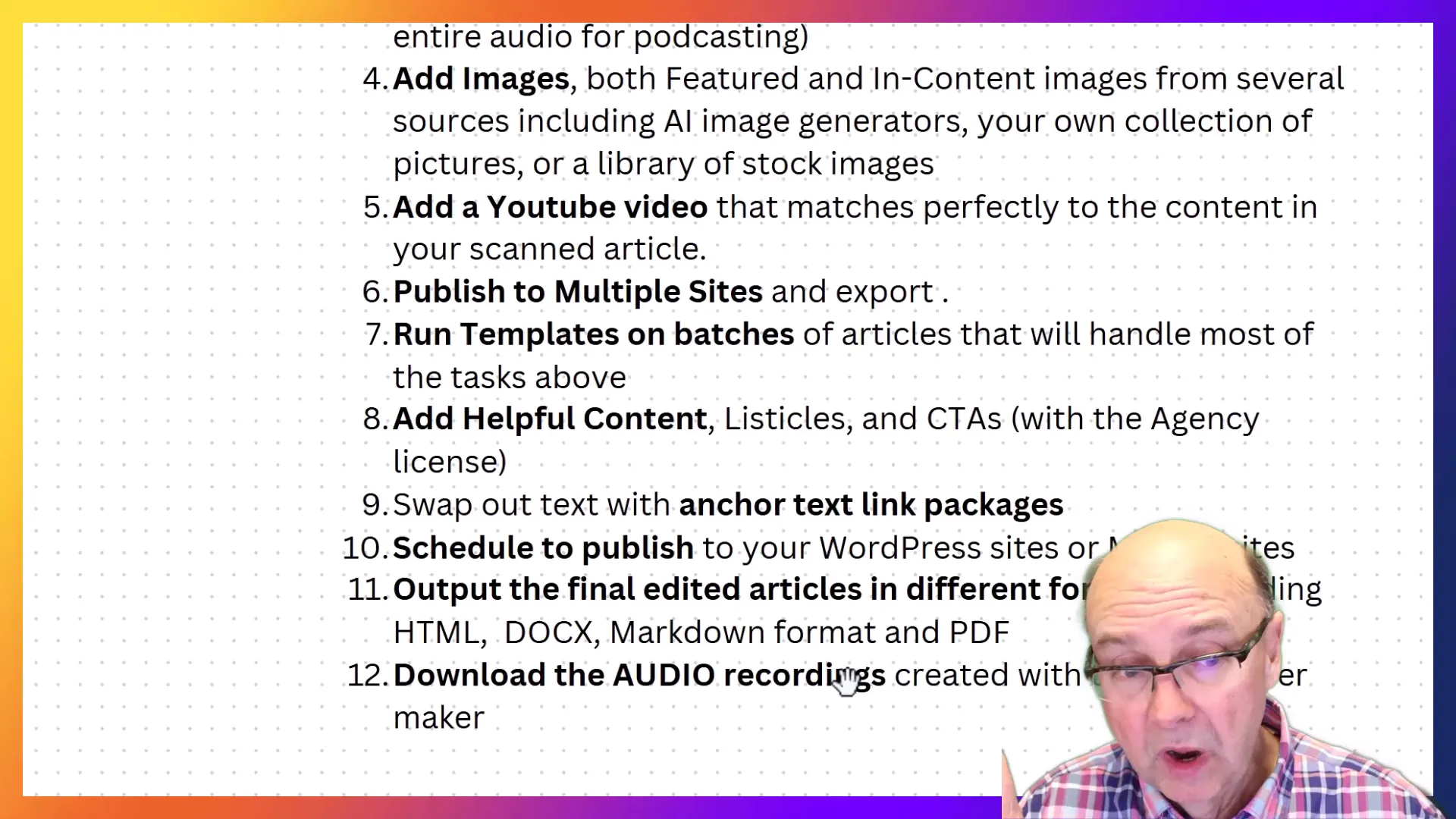 Downloading audio recordings for podcasts