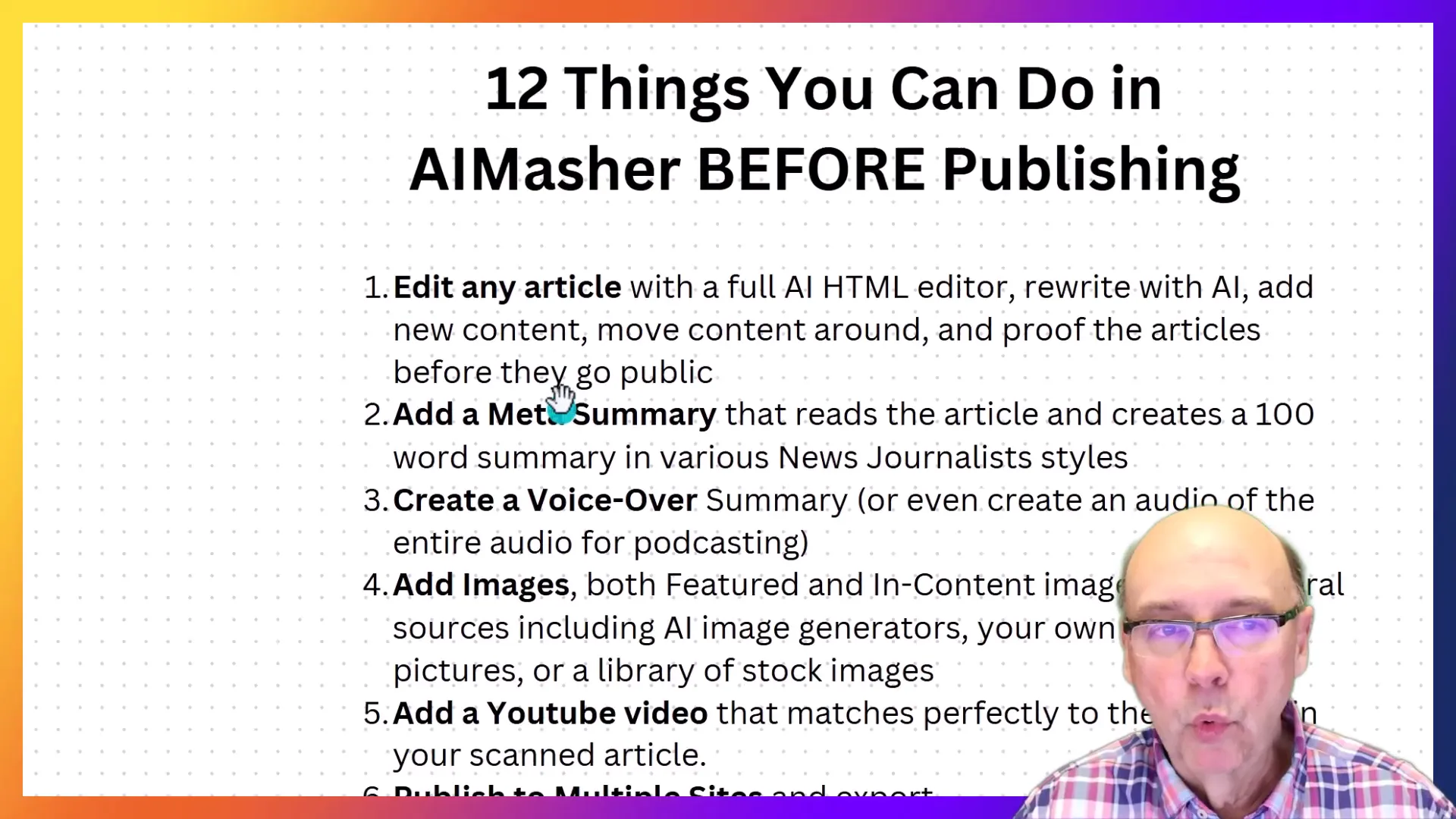 Editing articles with HTML editor