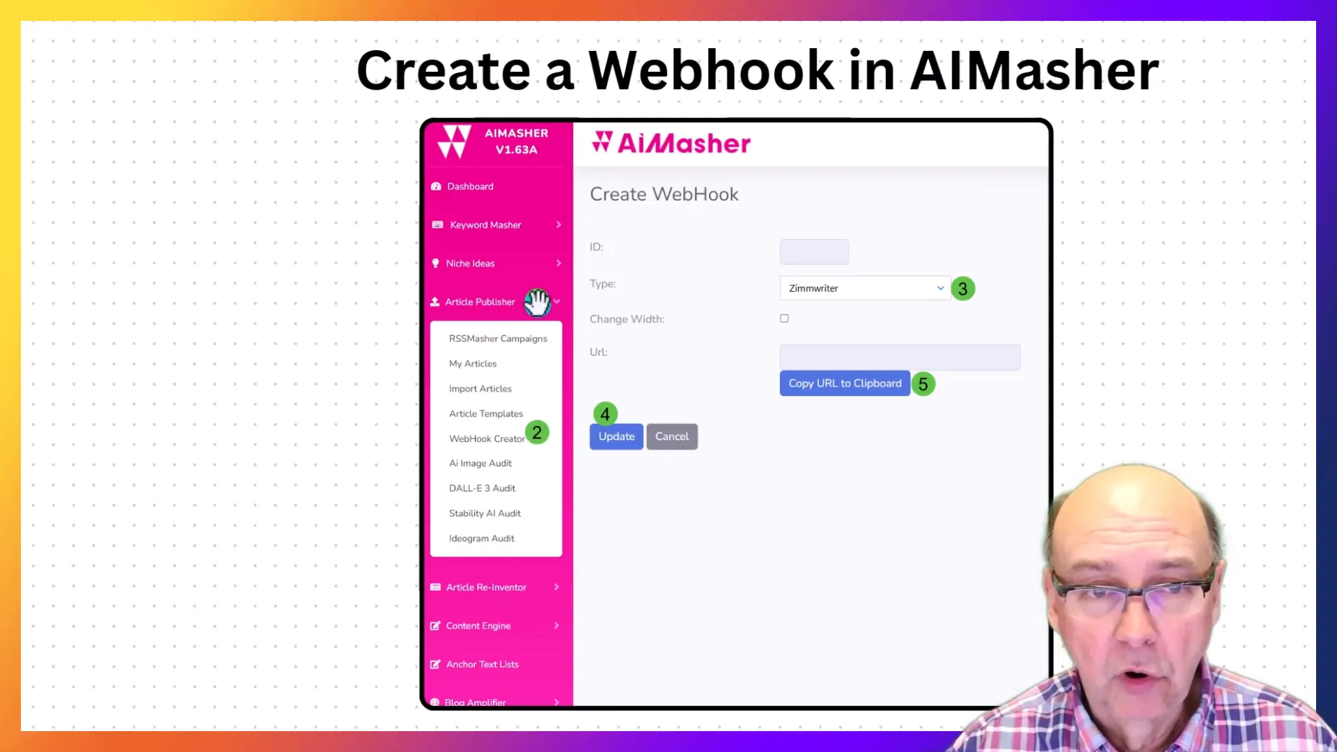 Creating a webhook in AIMasher