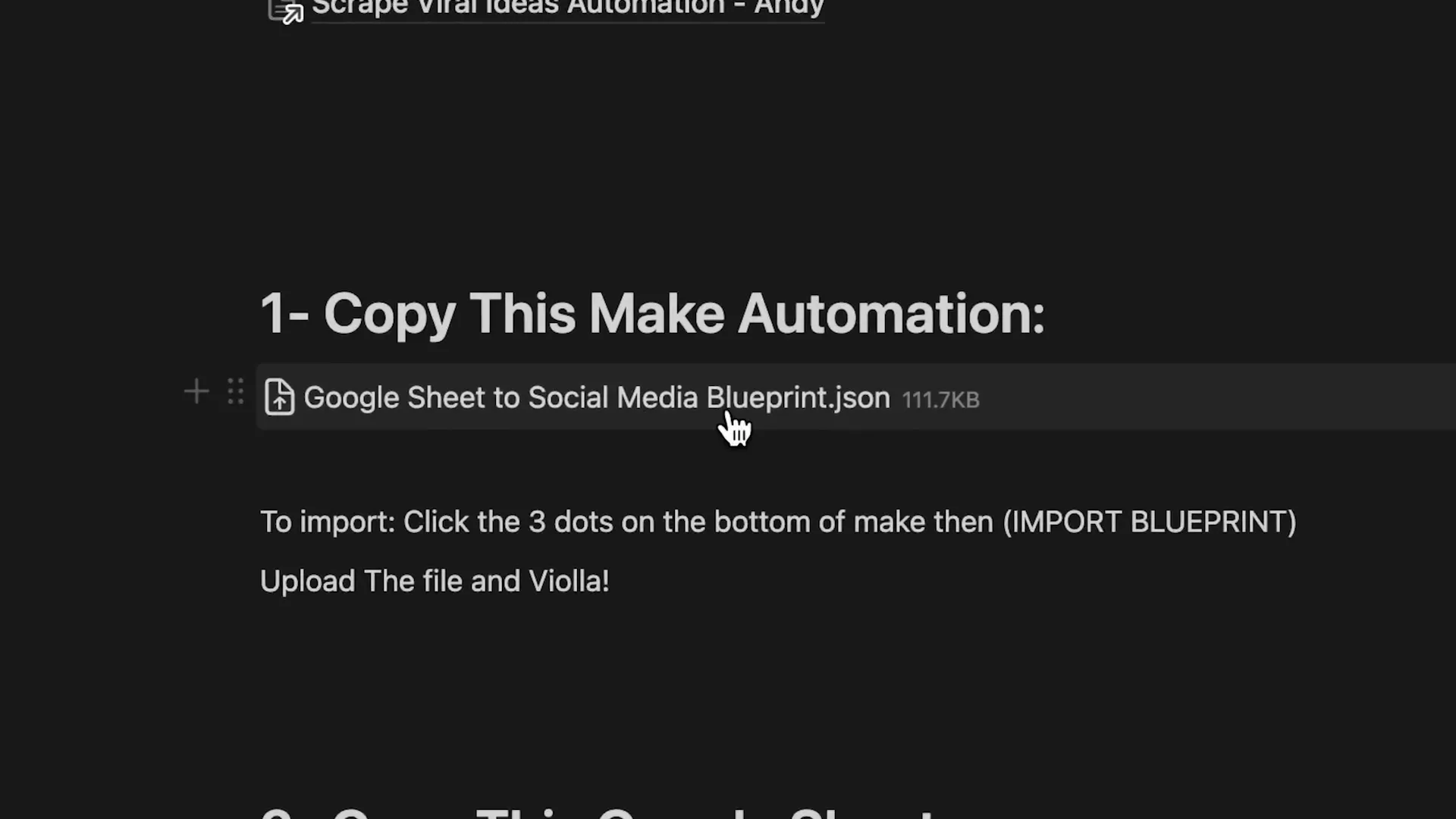 Importing the automation blueprint