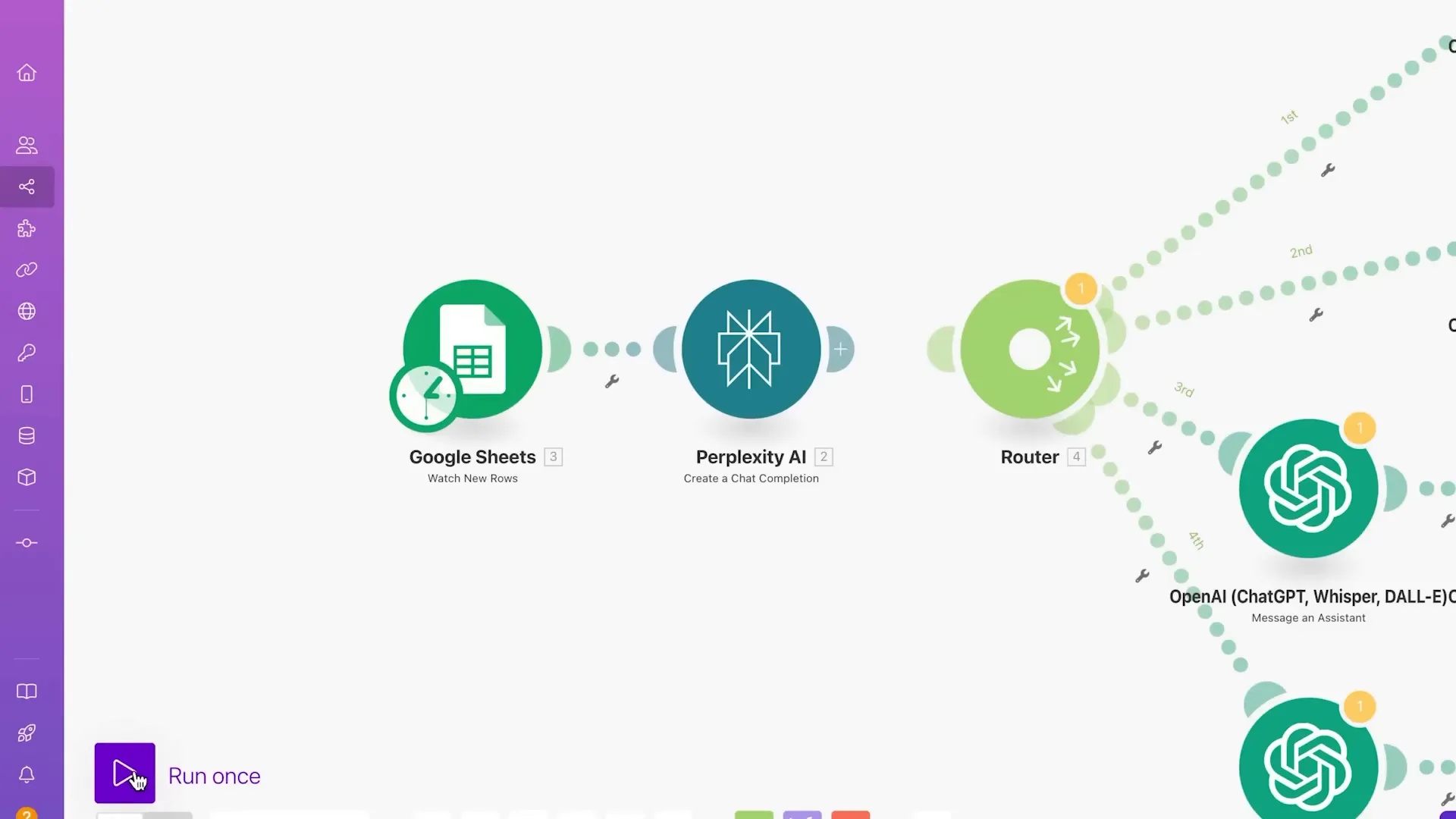 Running the Google Sheets automation
