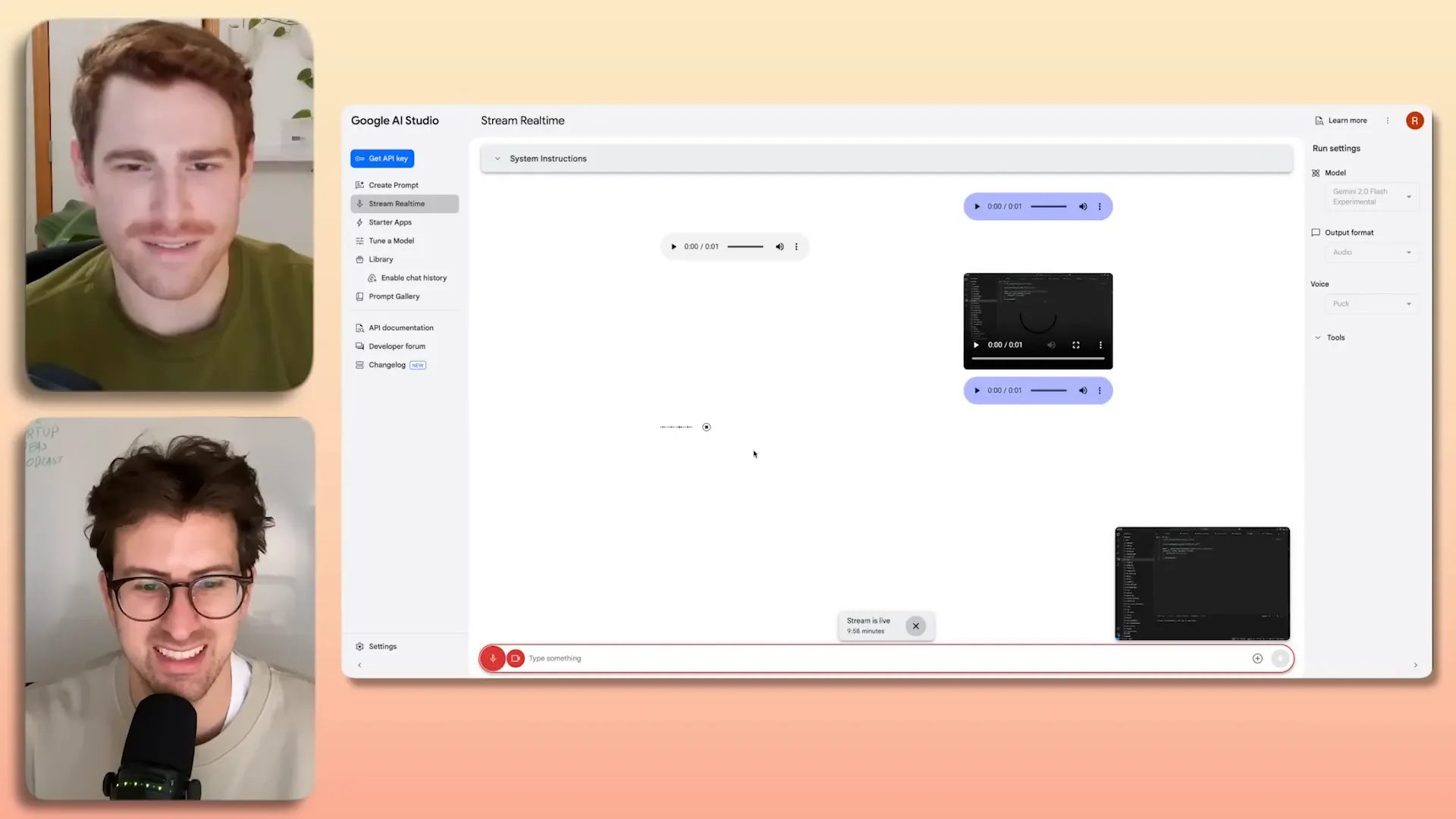 Real-time streaming demo
