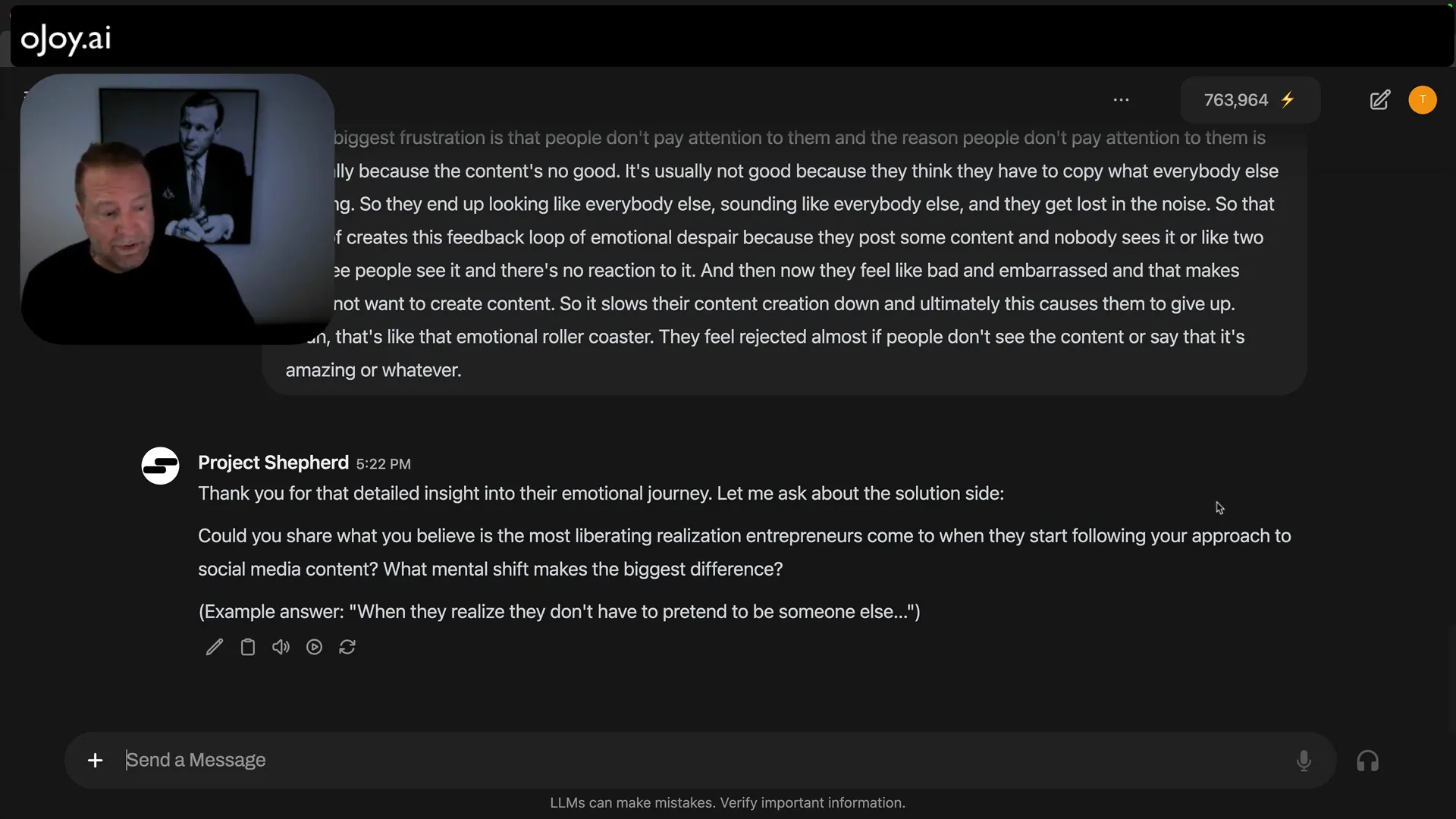 Liberating realization about social media content