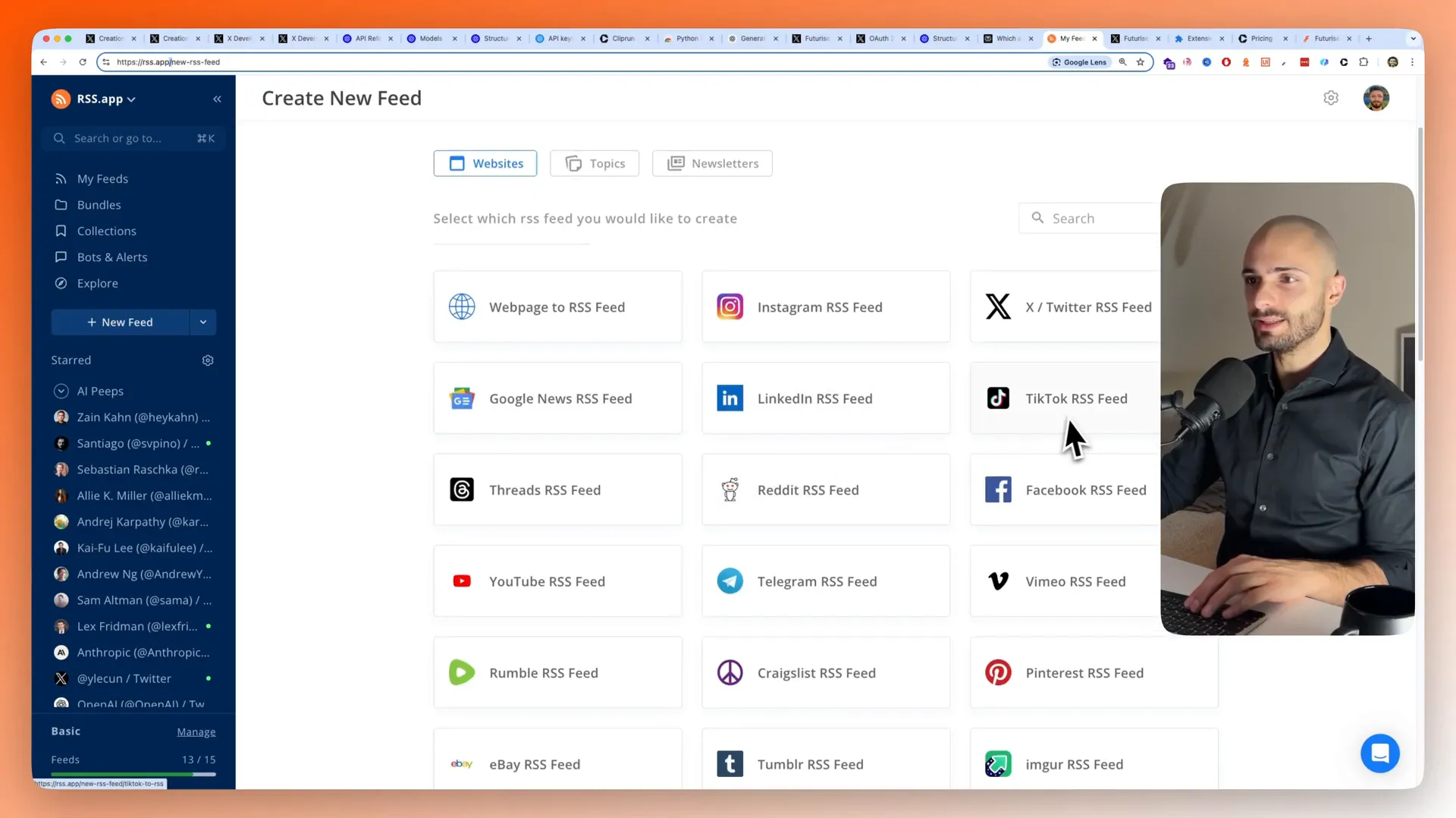Creating an RSS feed for Twitter