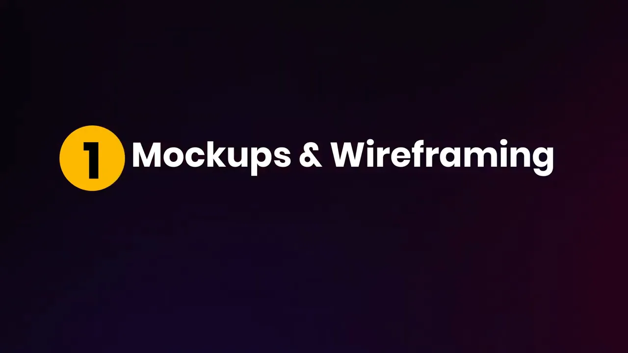 Tiêu đề hiển thị hạng mục mockup và wireframe số một