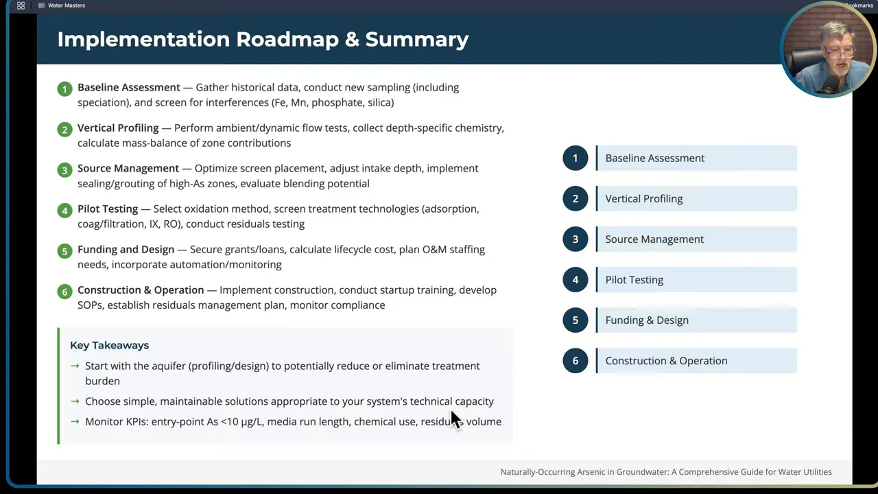 Key performance indicators to monitor: arsenic, media run length, chemical use, residual volumes