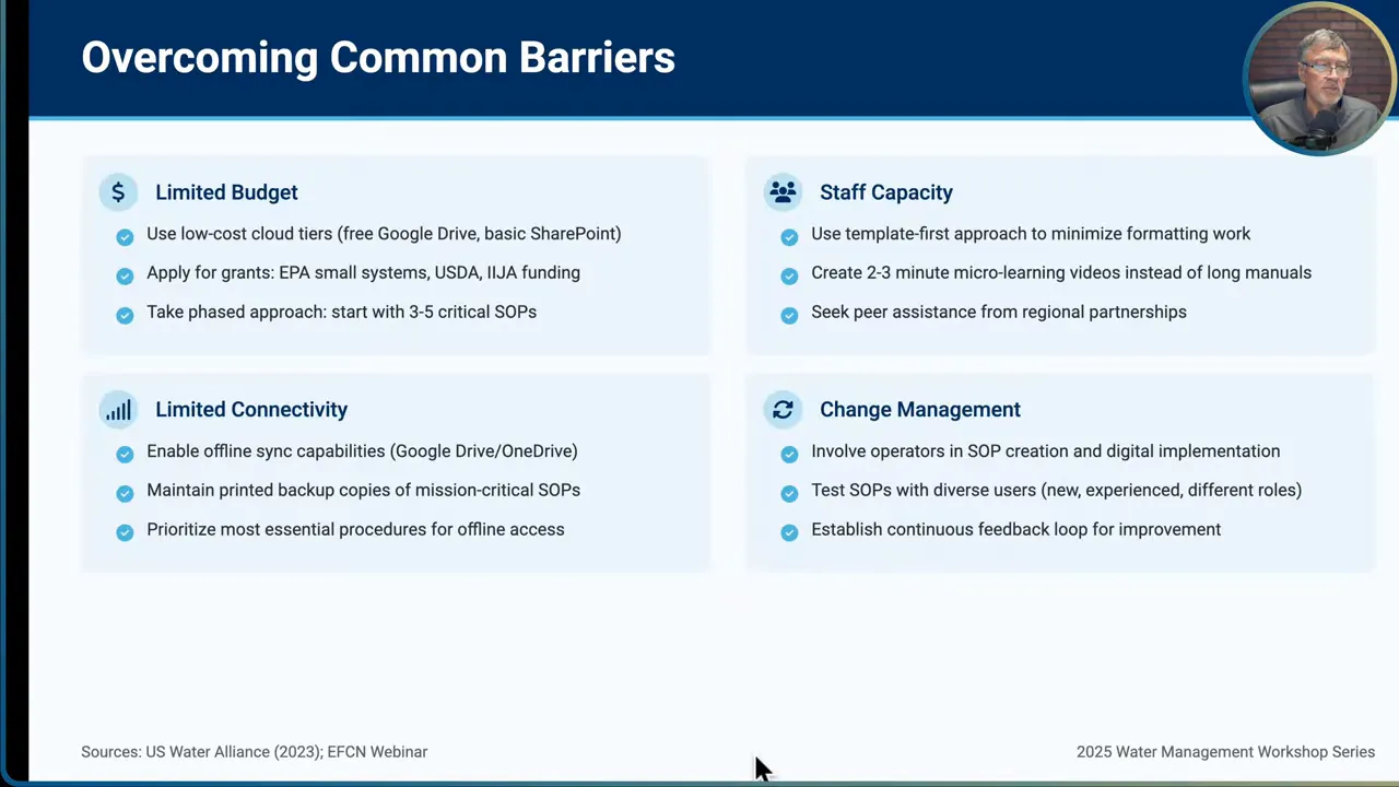 Slide listing funding sources and assistance programs for small systems