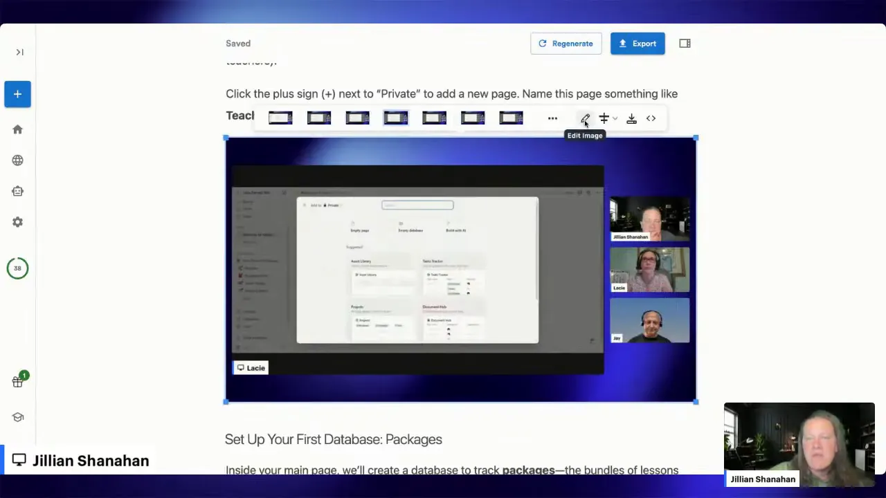 Screenshot insertion and editing interface in the blog tool