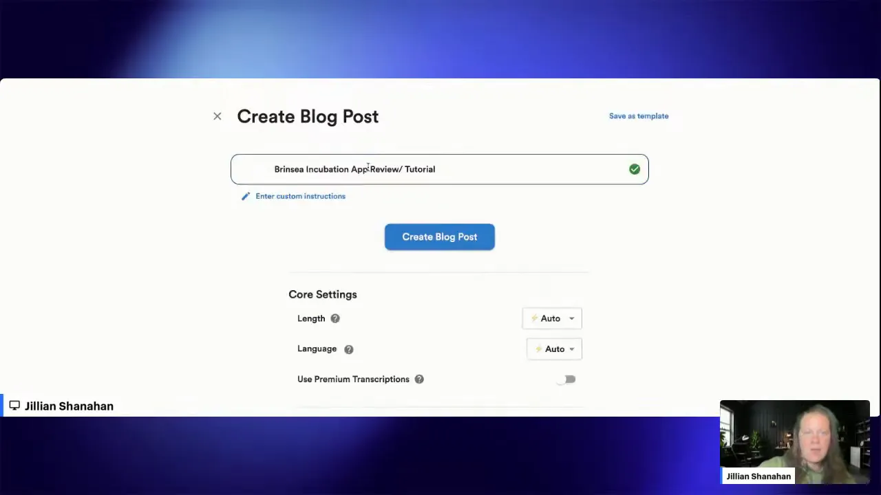 Pasting YouTube video link into the blog tool