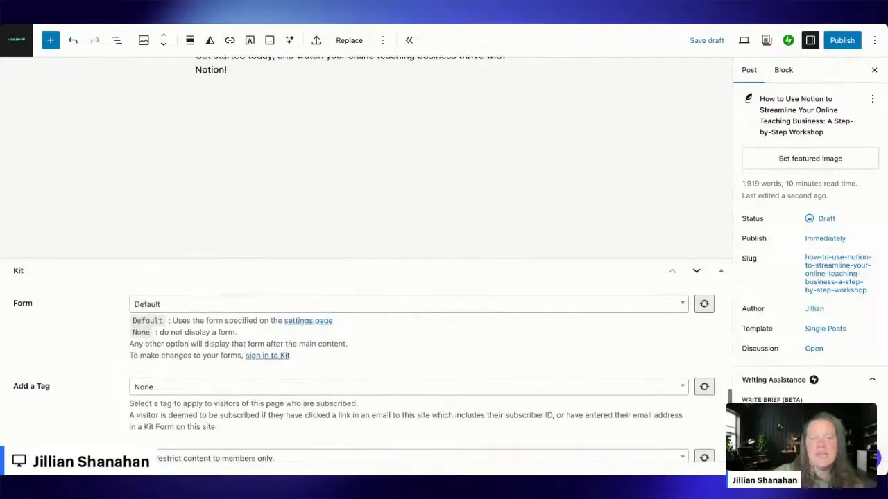 Pasting generated blog HTML into WordPress editor