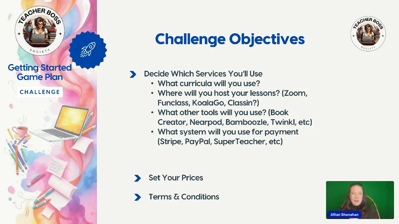 Setting objectives for the challenge