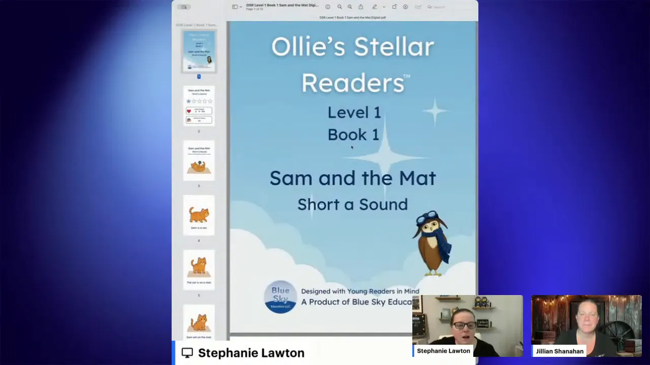 Digital preview of Sam and the Mat book with short a sound focus