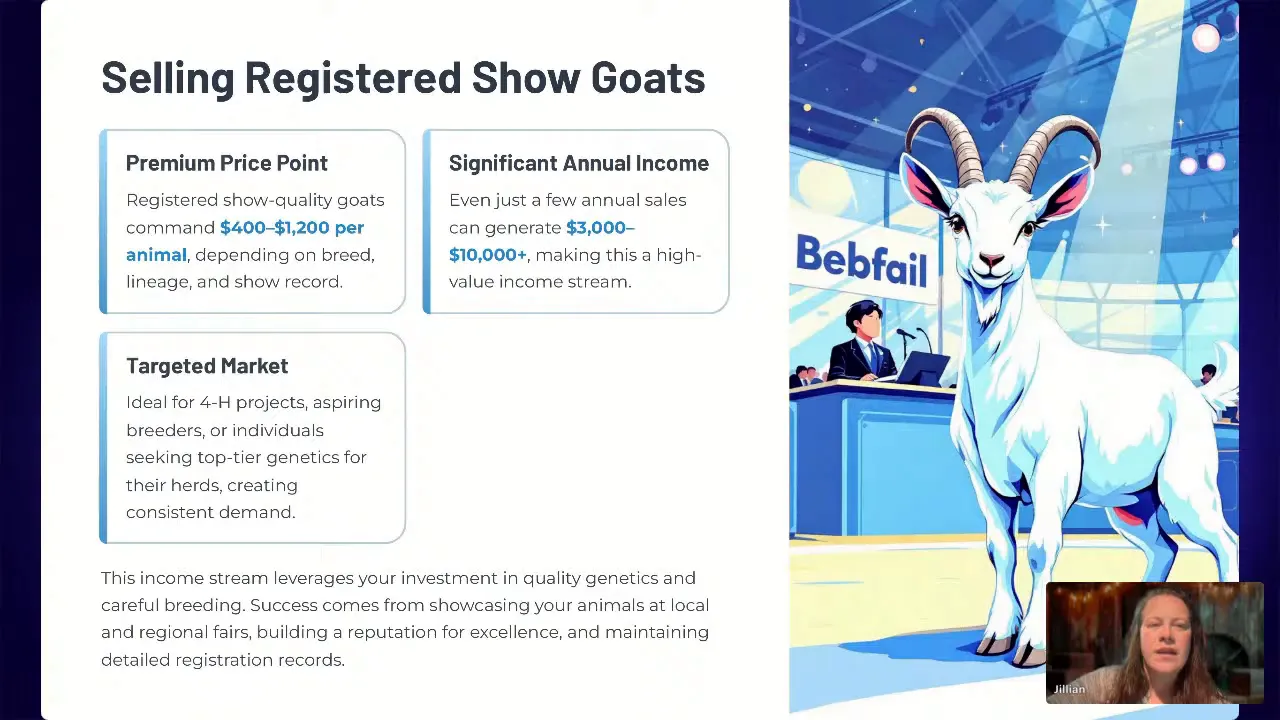 Registered show goat on a trailer waiting to go to a show