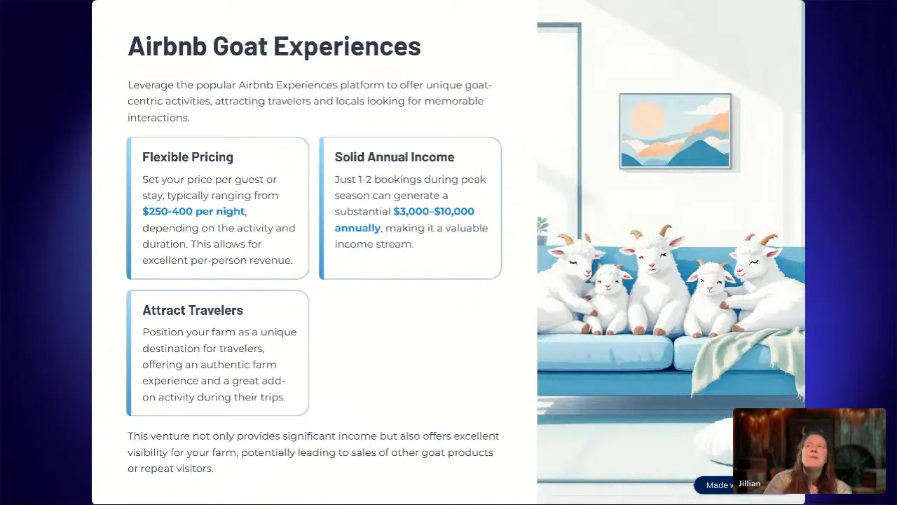 Cozy Airbnb rental on a farm offering a goat-filled stay