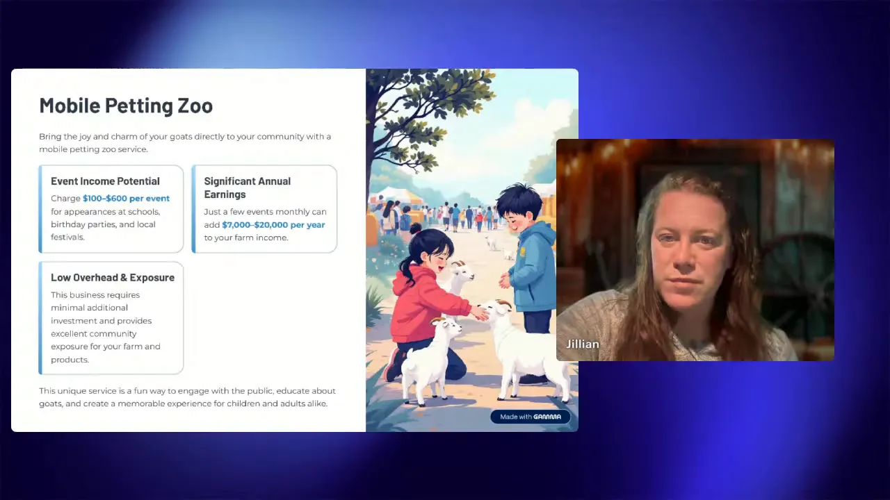 Mobile petting zoo setup for a community fair