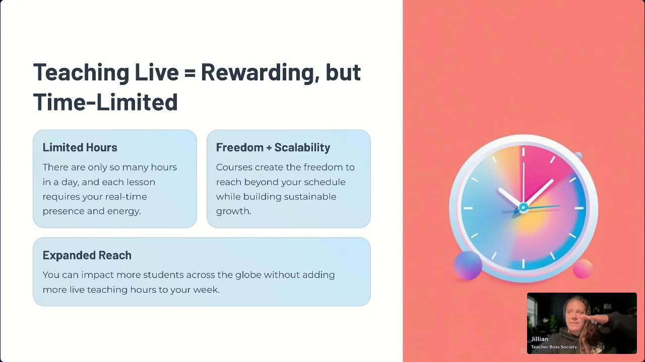 Teacher recording lessons in a casual setting