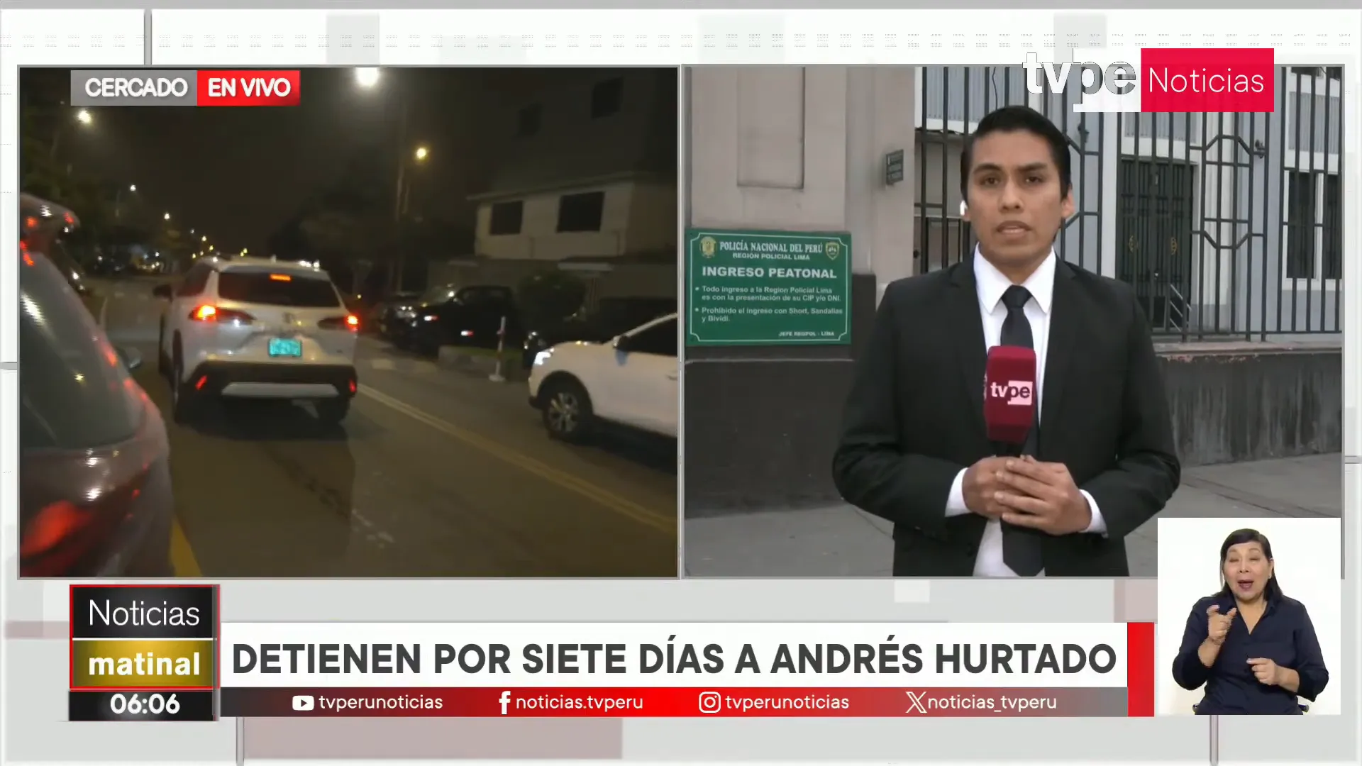 Desarrollo de la situación legal de Hurtado