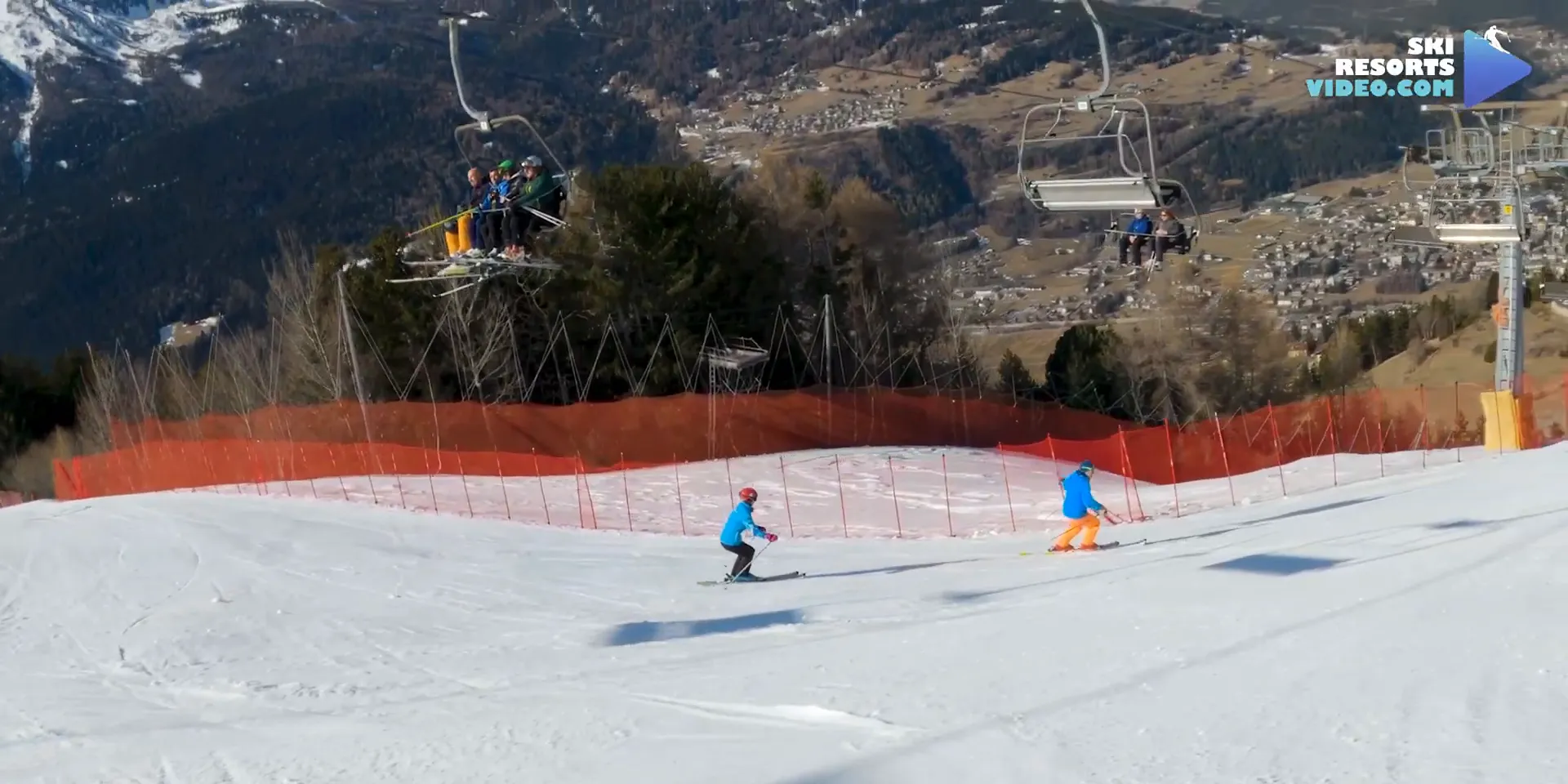 Bormio ski lifts transporting skiers