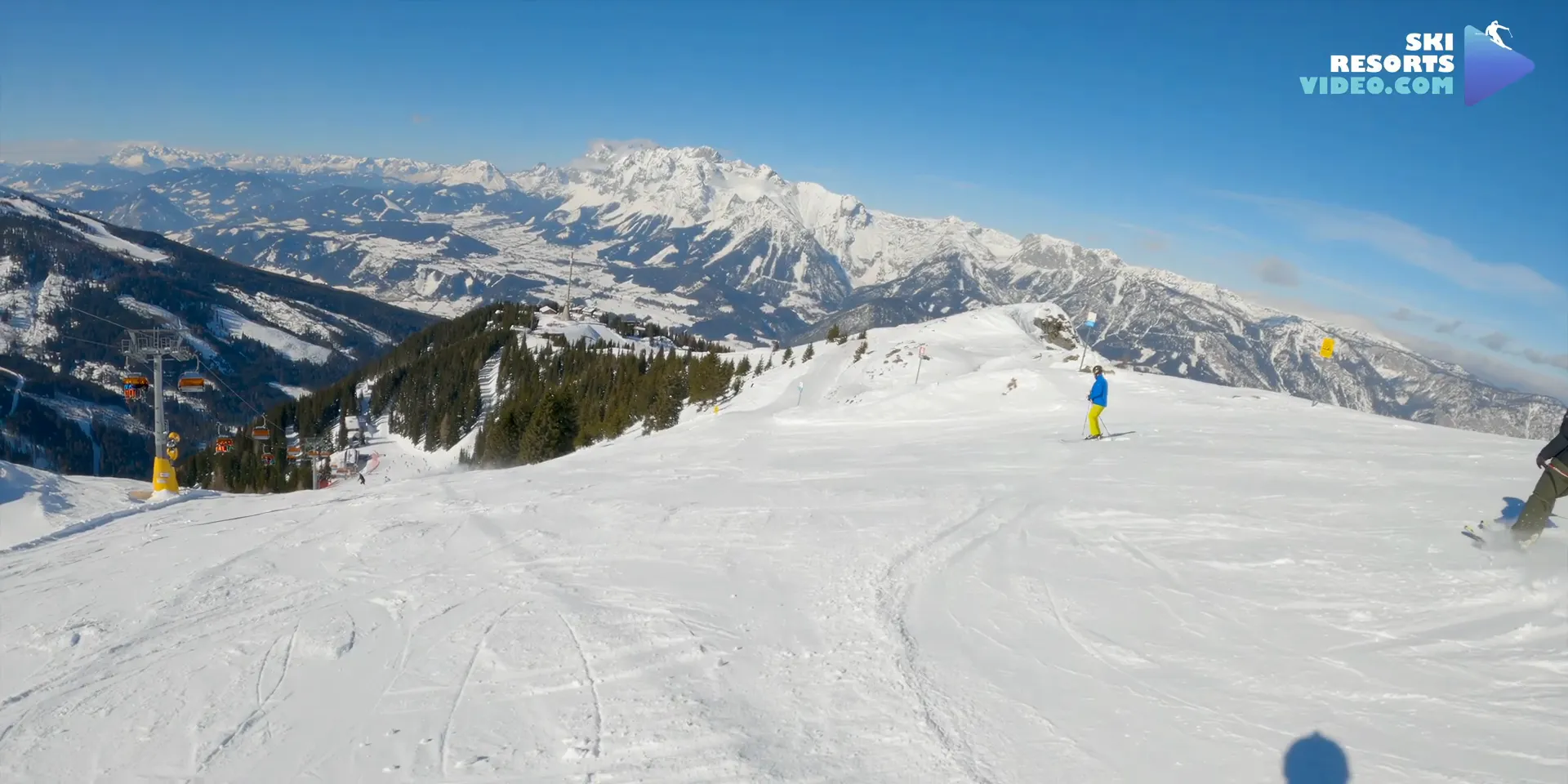 View of Hauser Kaibling peak, highest point in Schladming