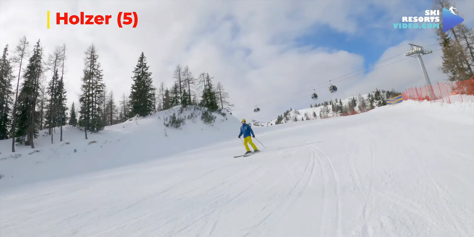 Intermediate red run on Reiteralm mountain