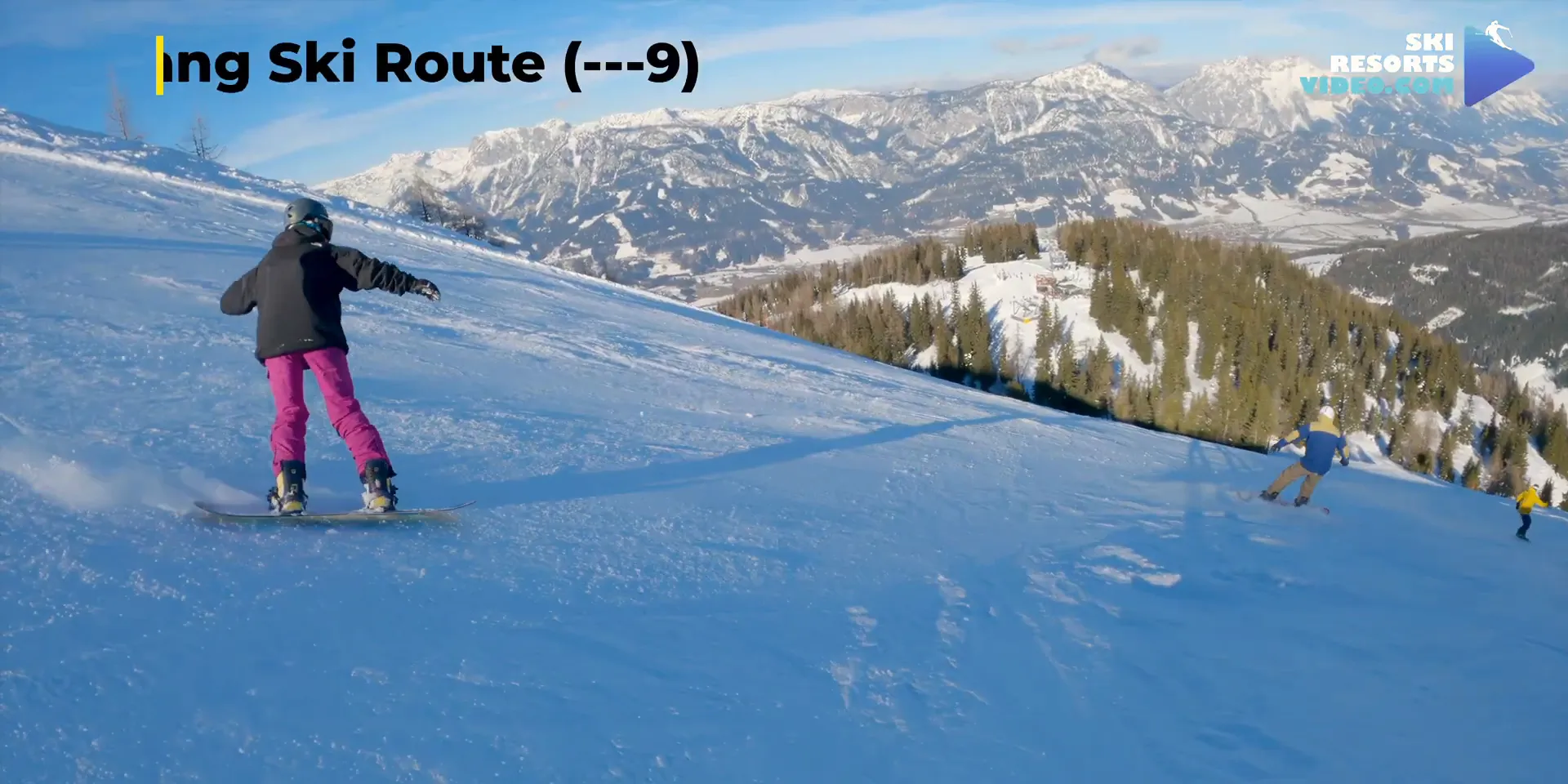 Advanced black run starting from Hauser Kaibling peak