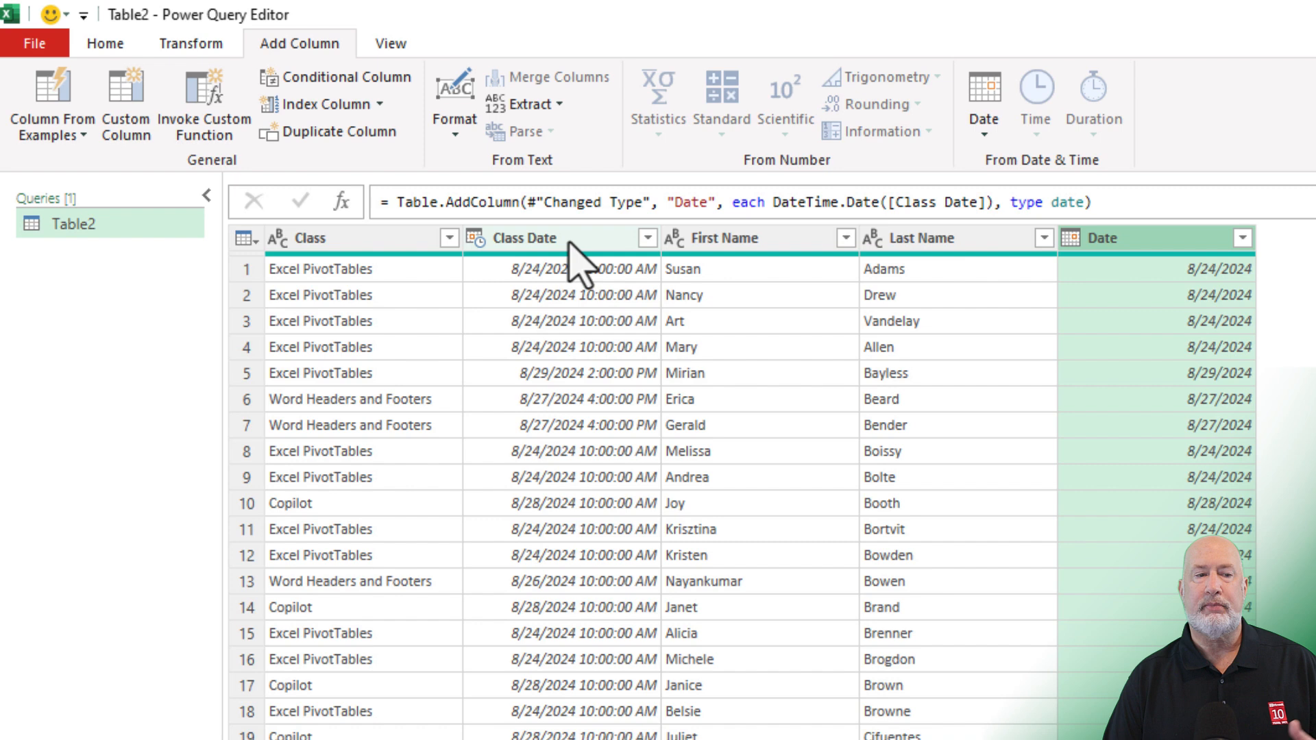 Using Power Query to extract time