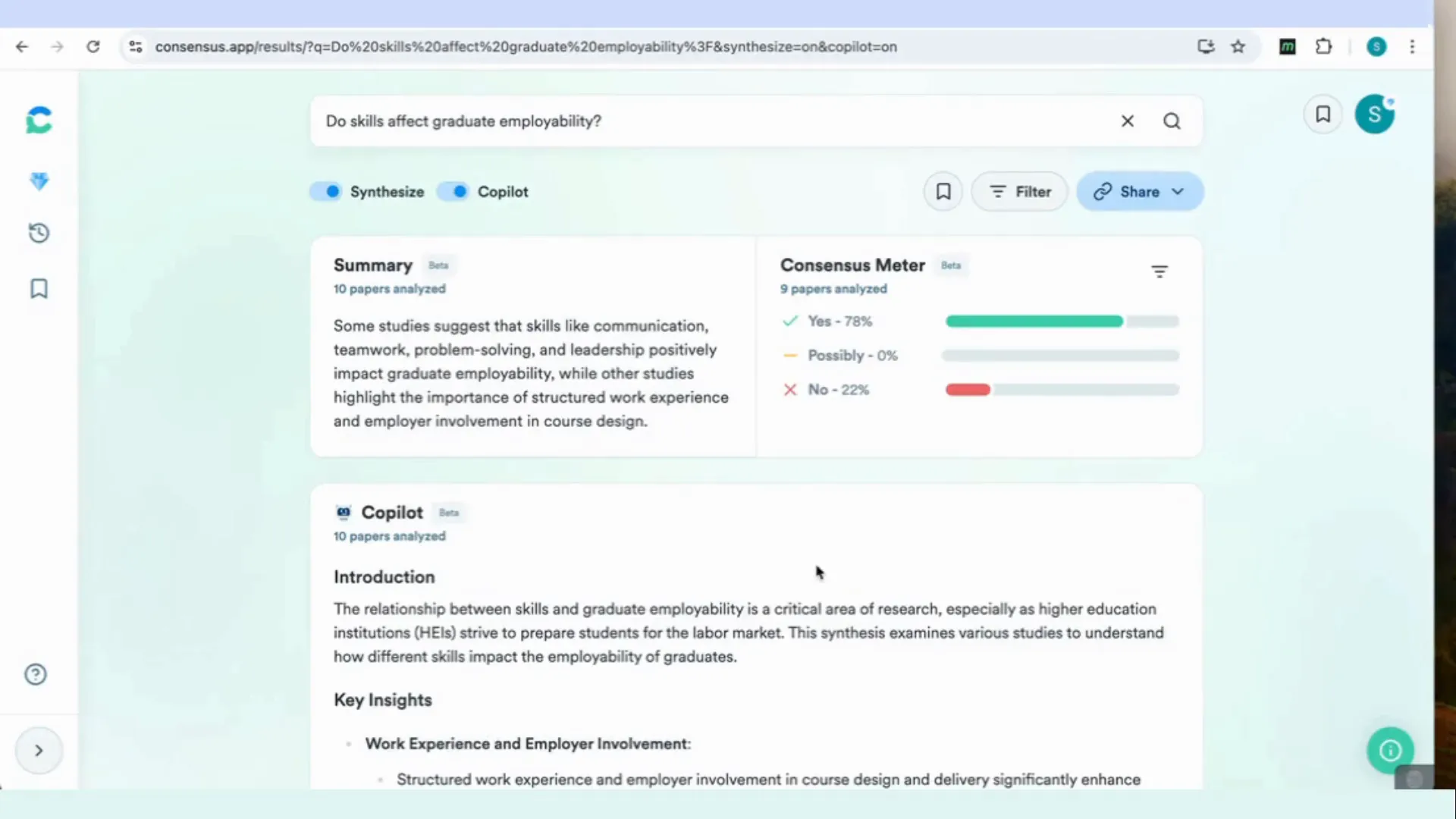 Managing reference lists in Consensus AI