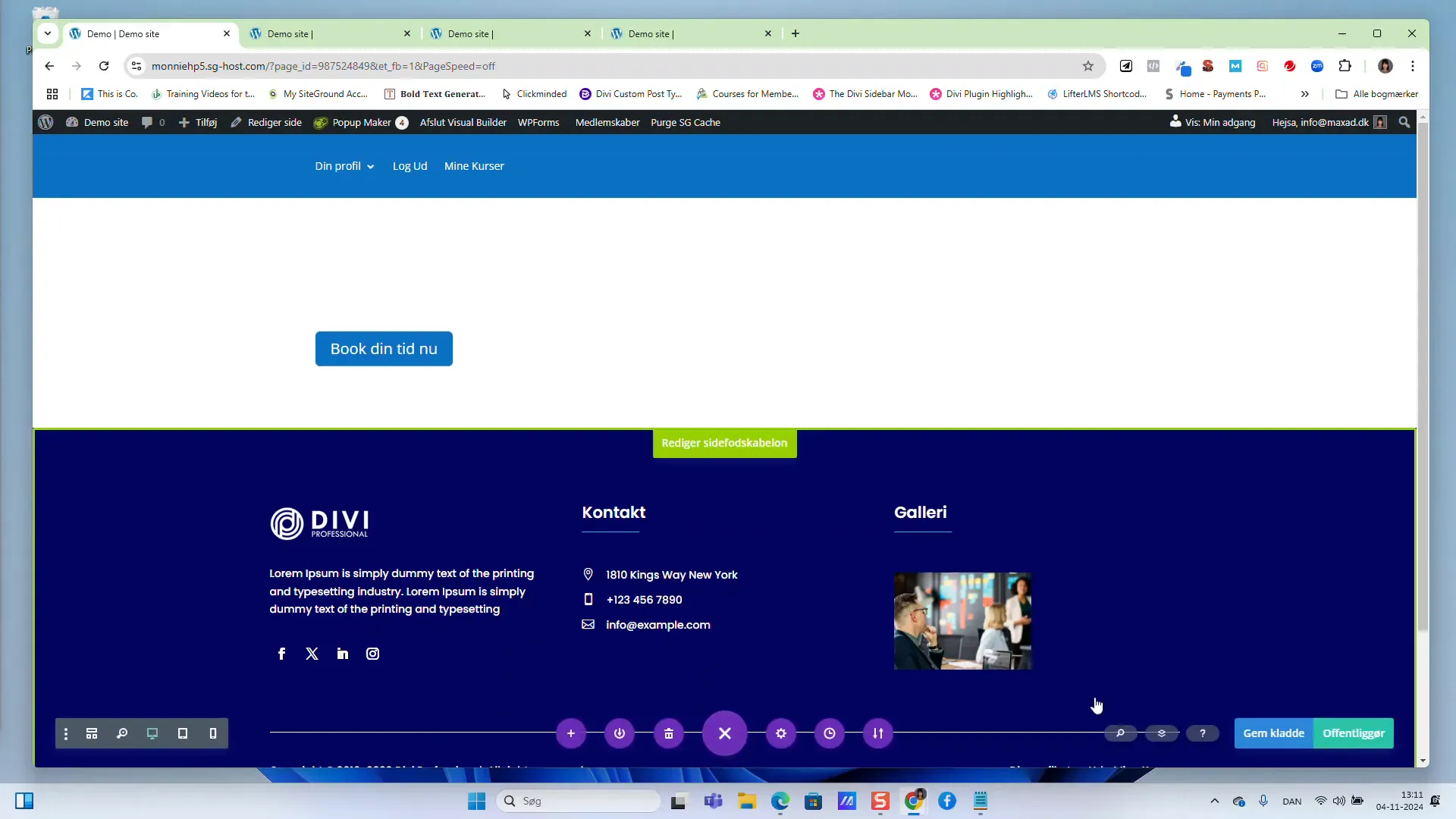 Offentliggørelse af siden