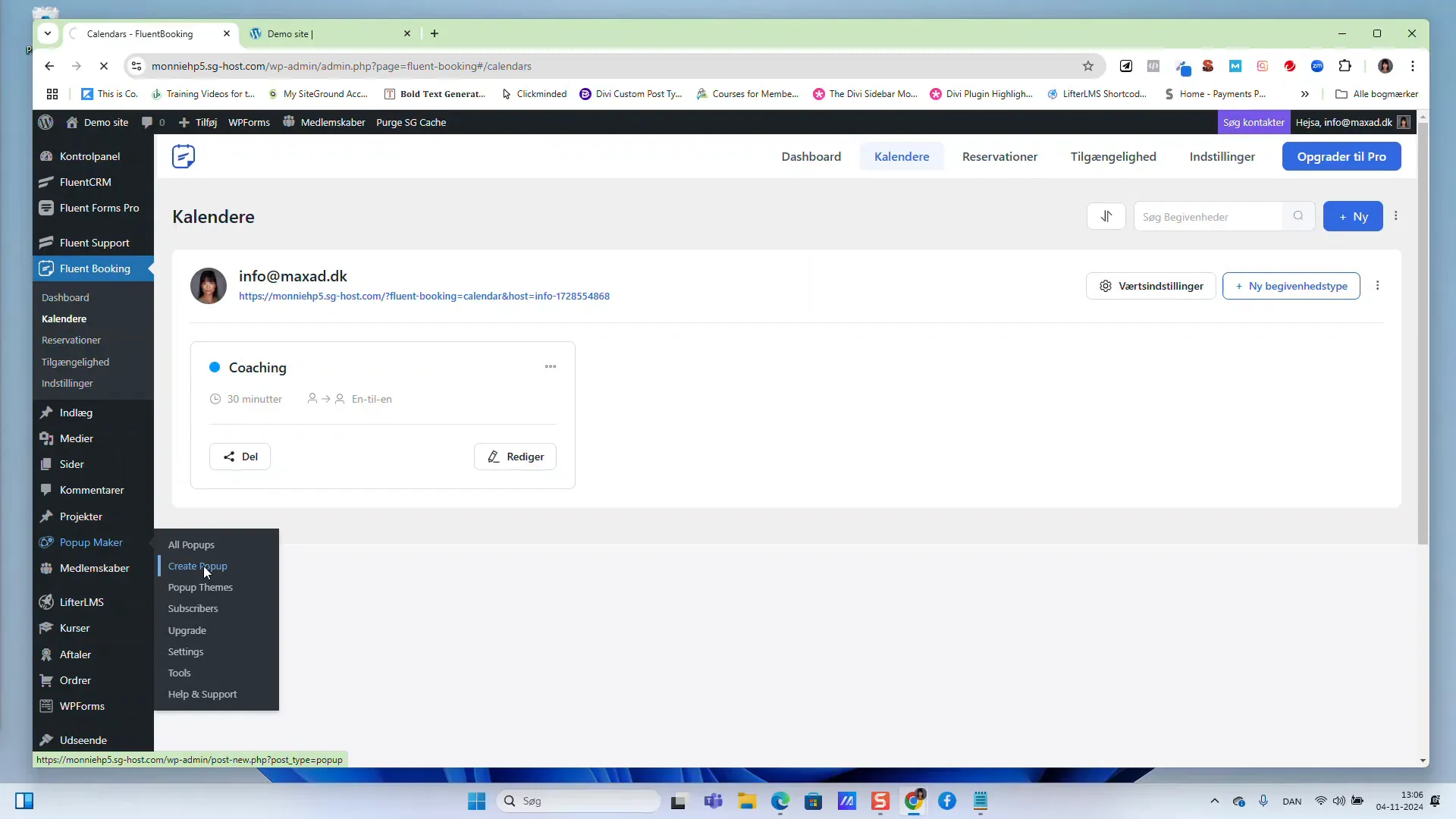 Oprettelse af popup i Popup Maker