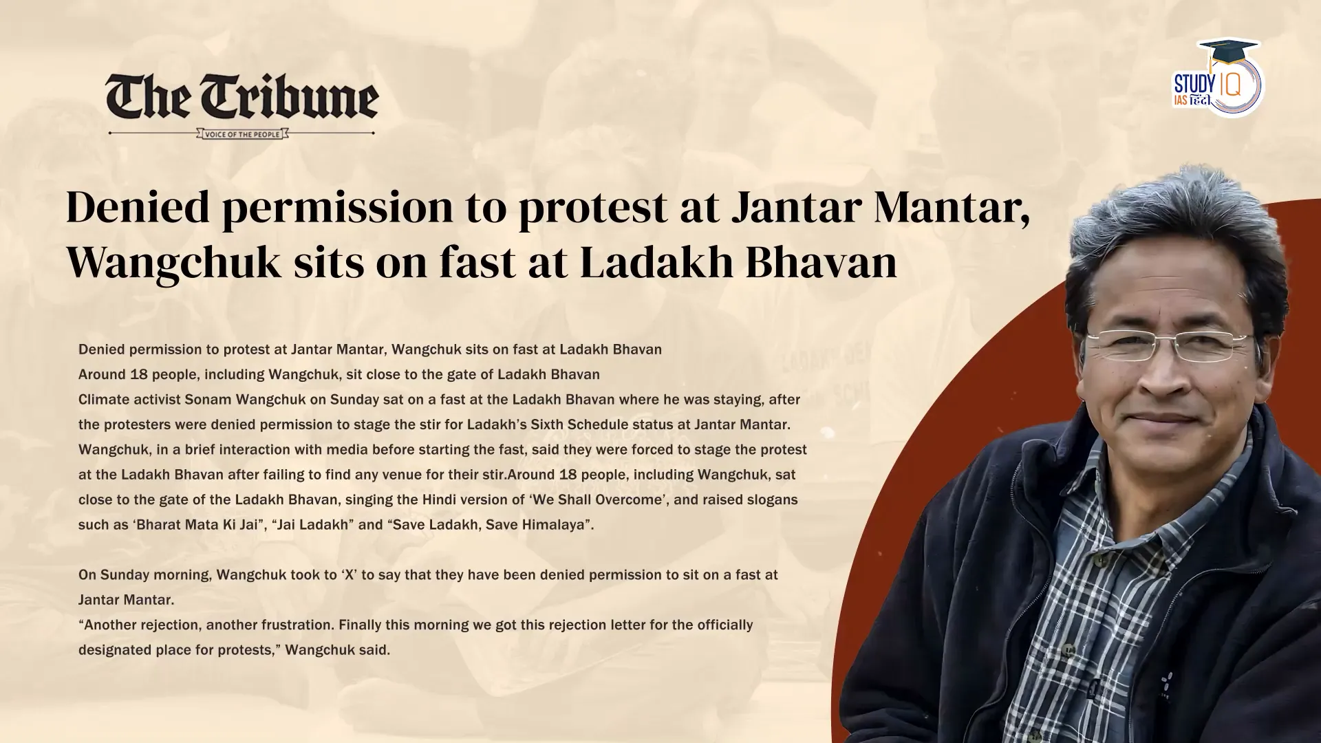 Sonam Wangchuk's protest for Ladakh's autonomy