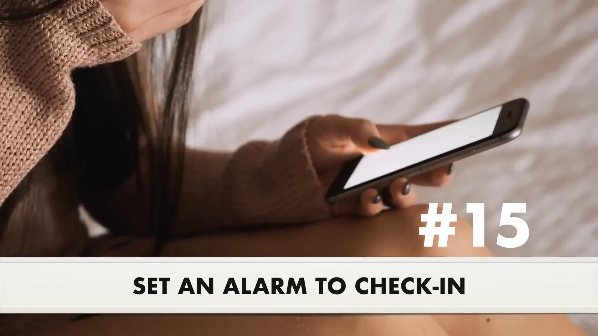 Setting an alarm for check-in