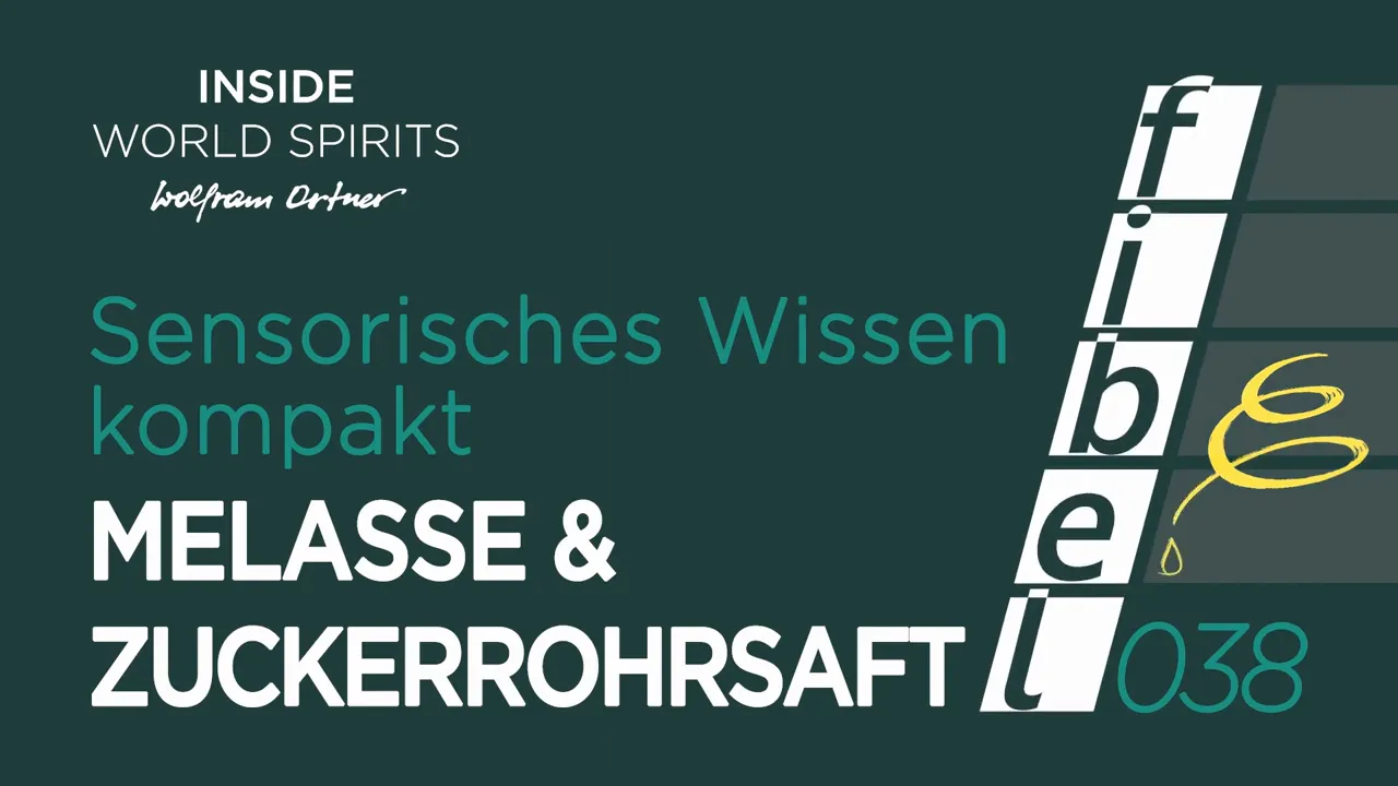 Grafik mit Schriftzug 'Melasse & Zuckerrohrsaft' und 'Sensorisches Wissen kompakt'