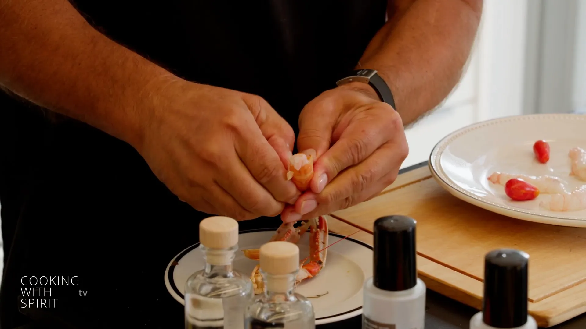 Frischekontrolle: Scampi auf Eis