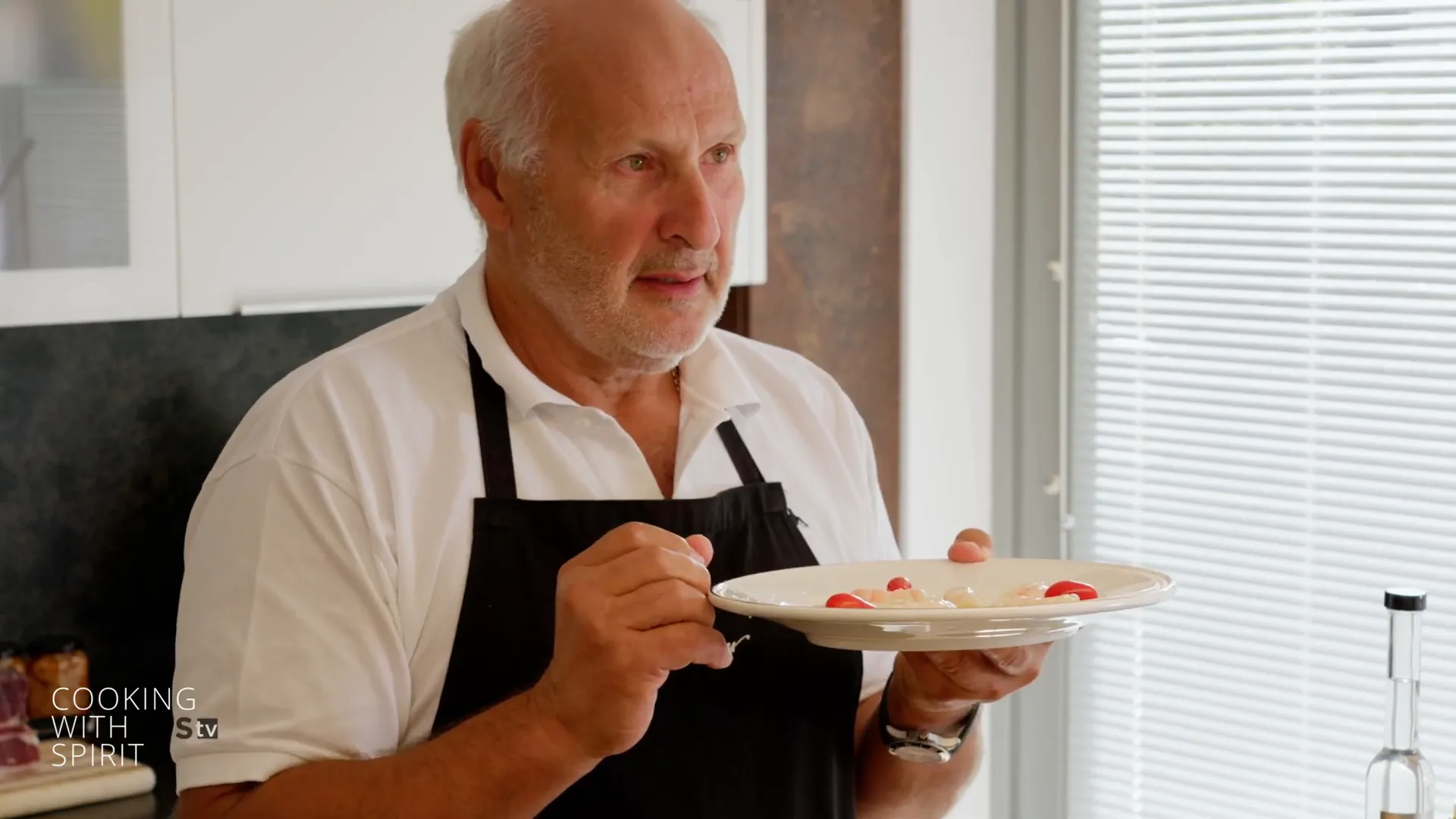 Scampi angerichtet mit Olivenöl-Glanz
