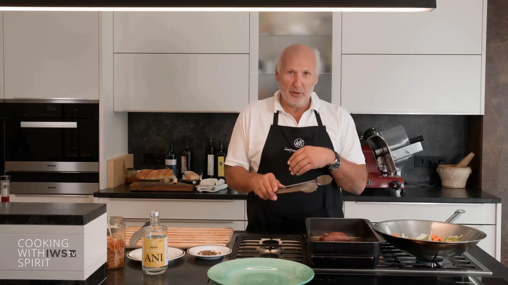 Searing the duck breast in a skillet