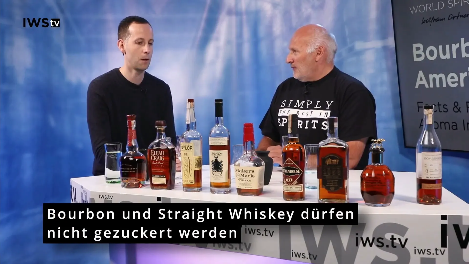 American whiskey bottles with labeling standards