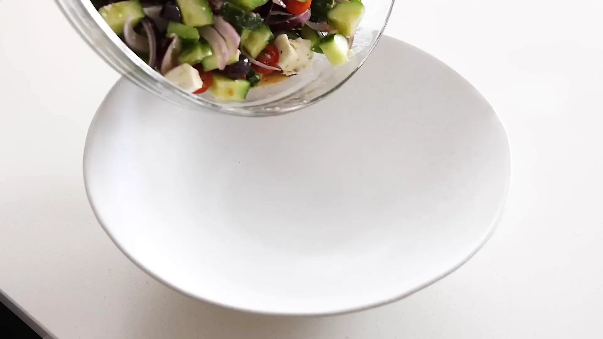 Stirring the salad
