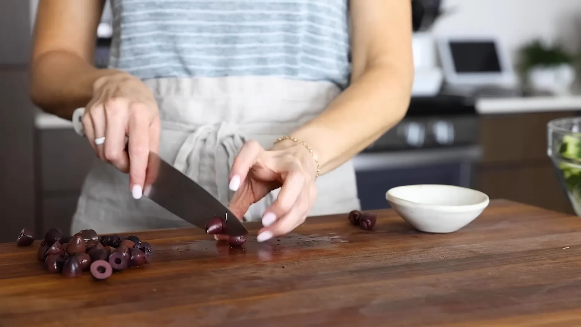 Whole and sliced olives