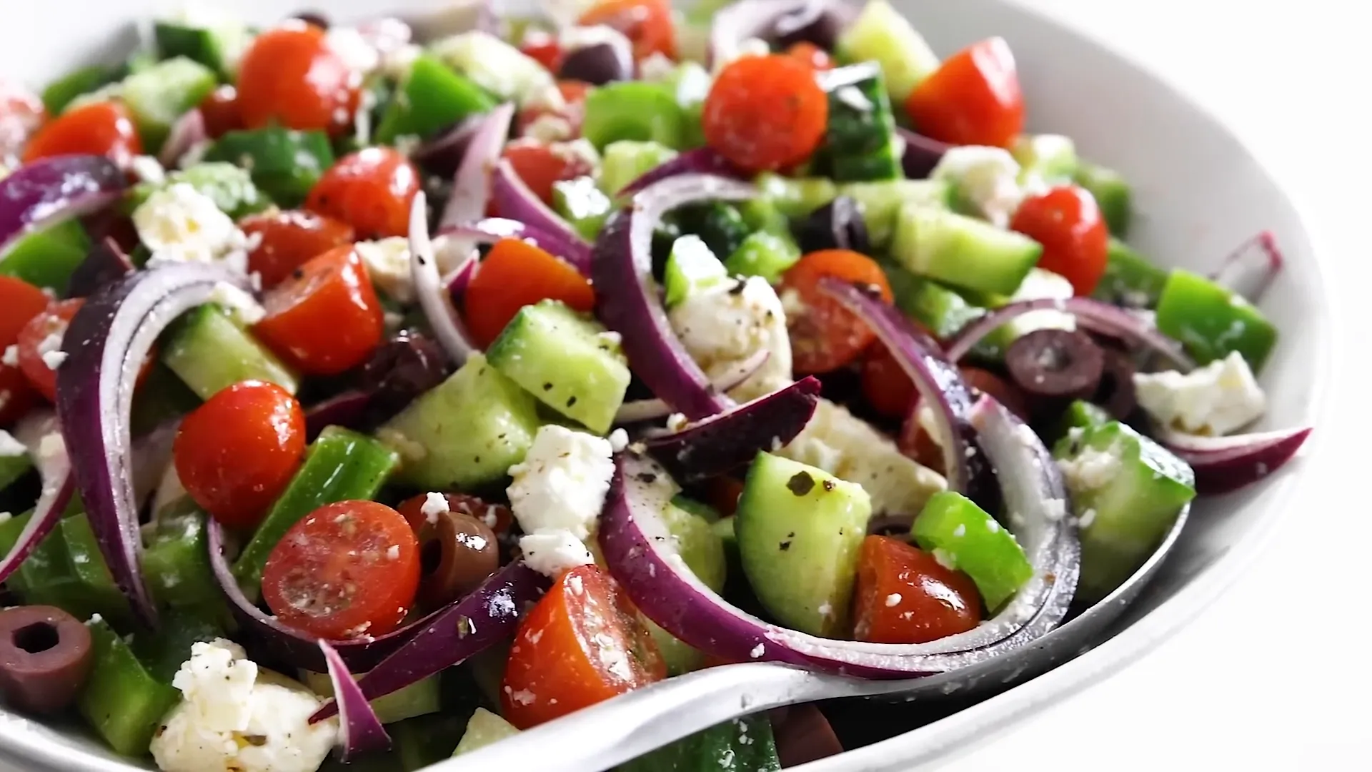 Greek salad ready to serve